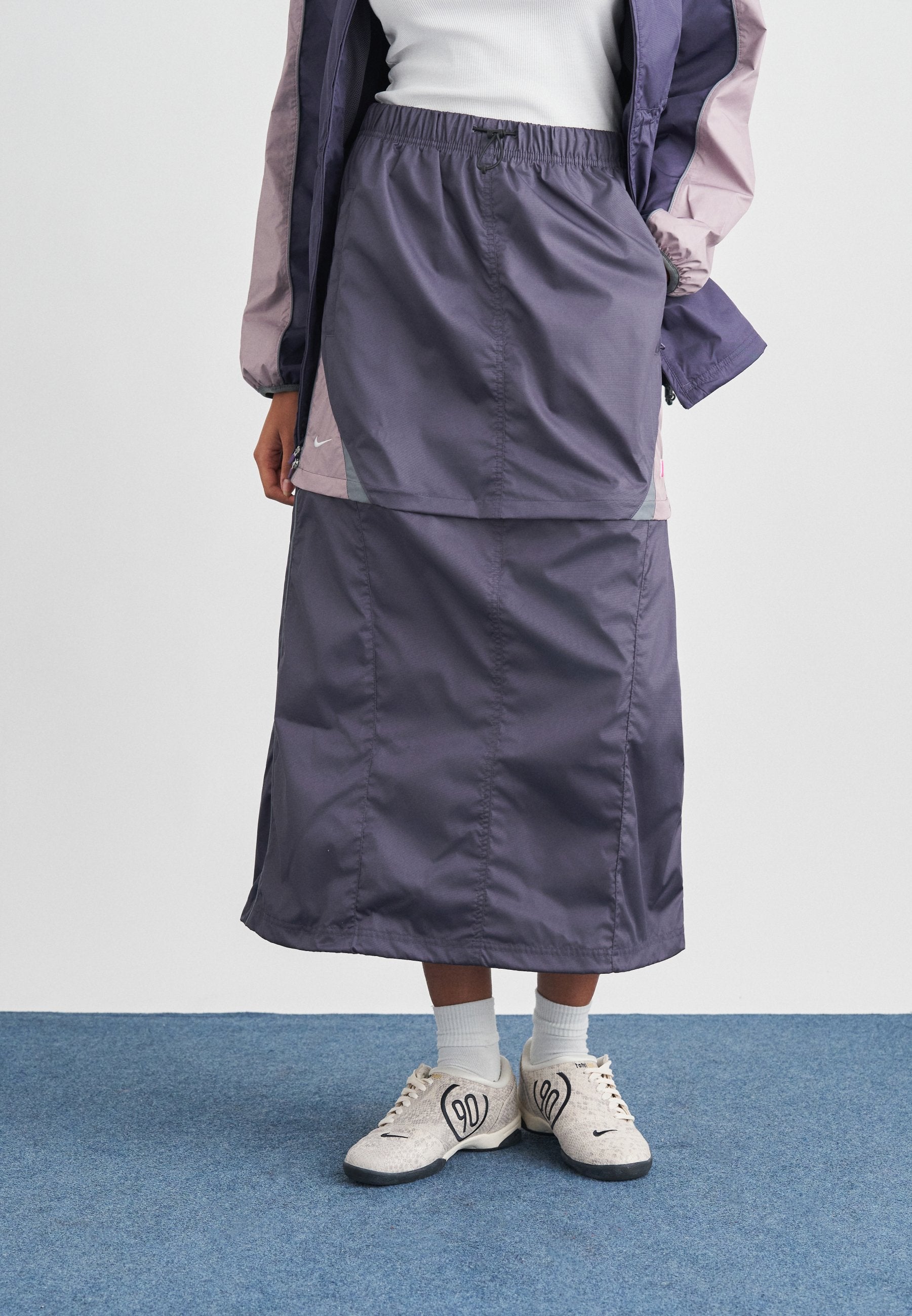 ZIP OFF SKIRT SHOX - Mini skirt - dark raisin/violet ore/smoke grey