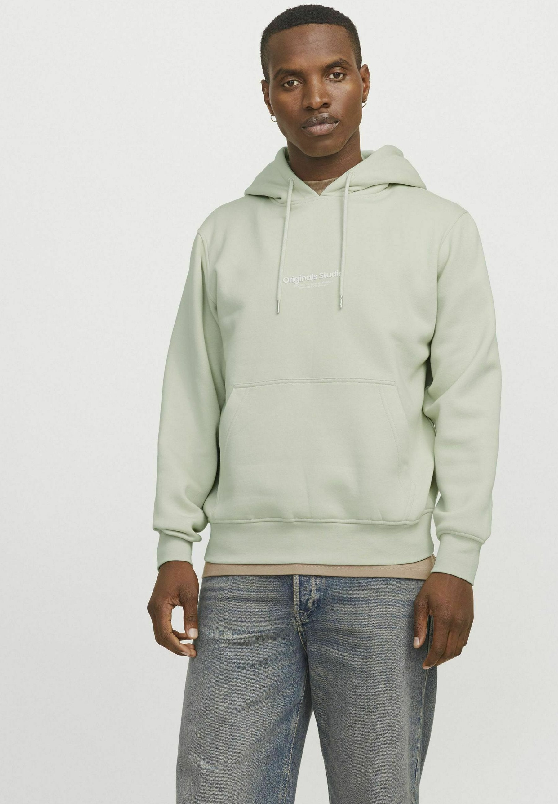 Printed - Hoodie - celadon tint