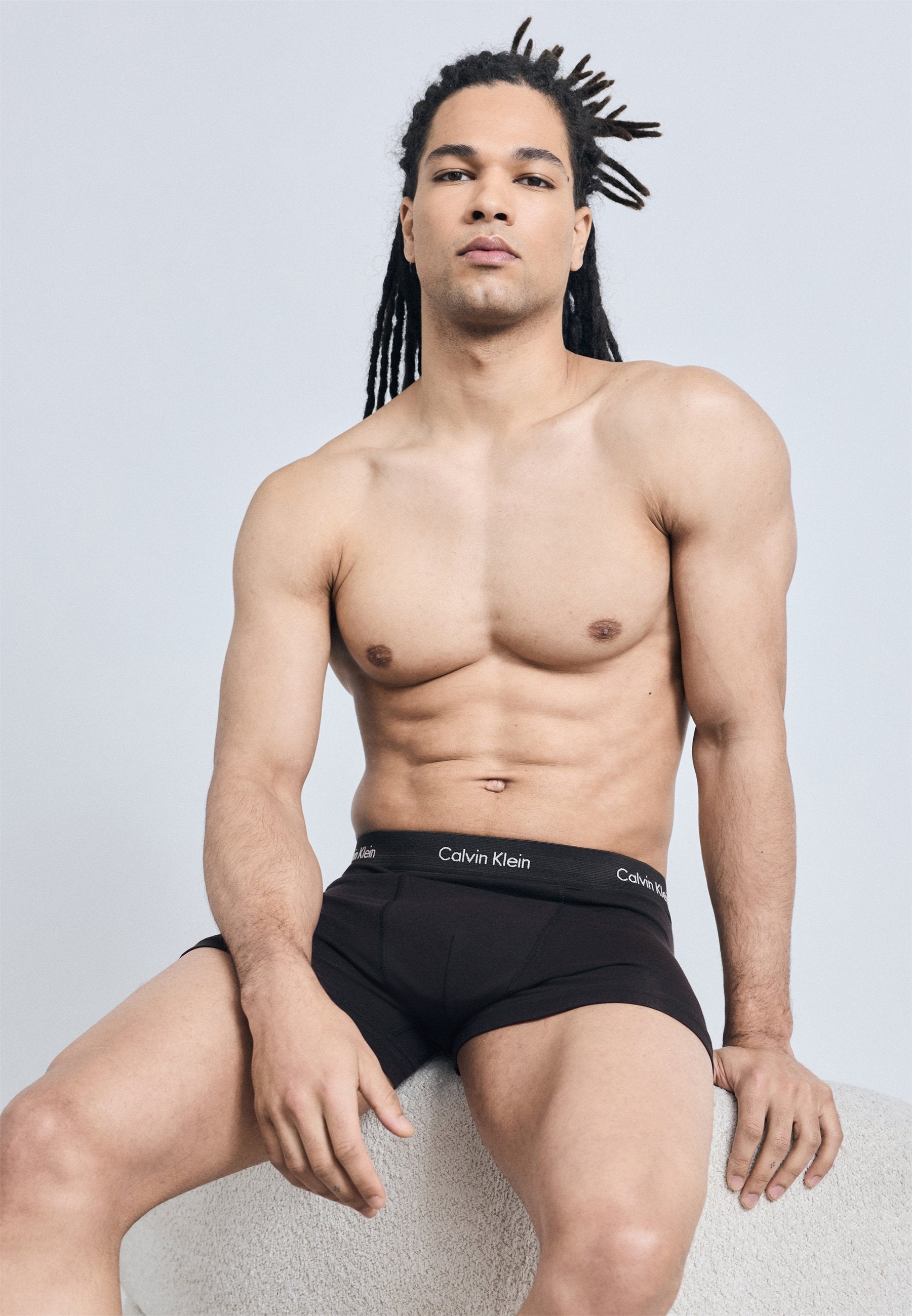TRUNK COTTON STRETCH 3 PACK  - Trunks - black