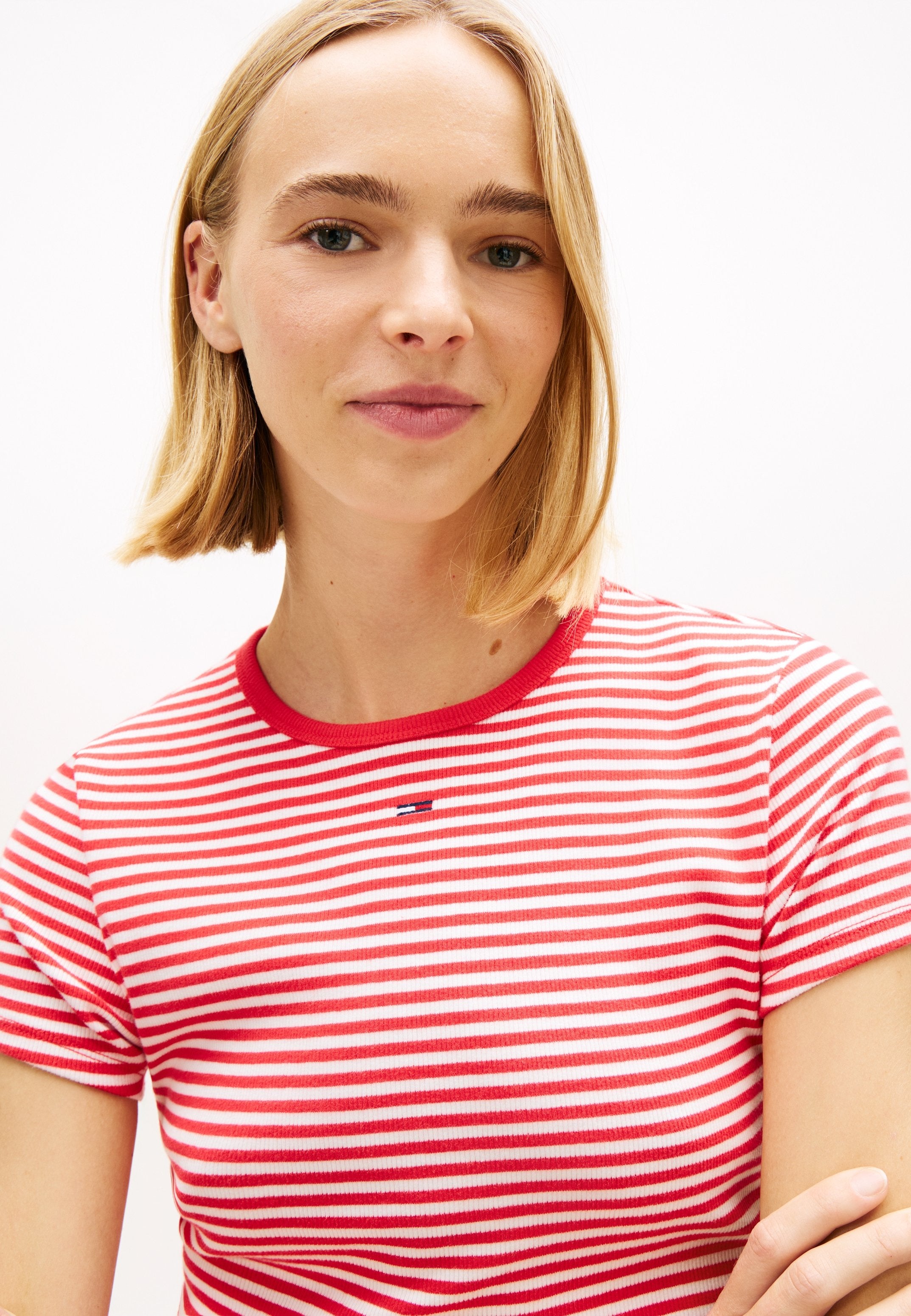 SLIM FIT - Print T-shirt - red