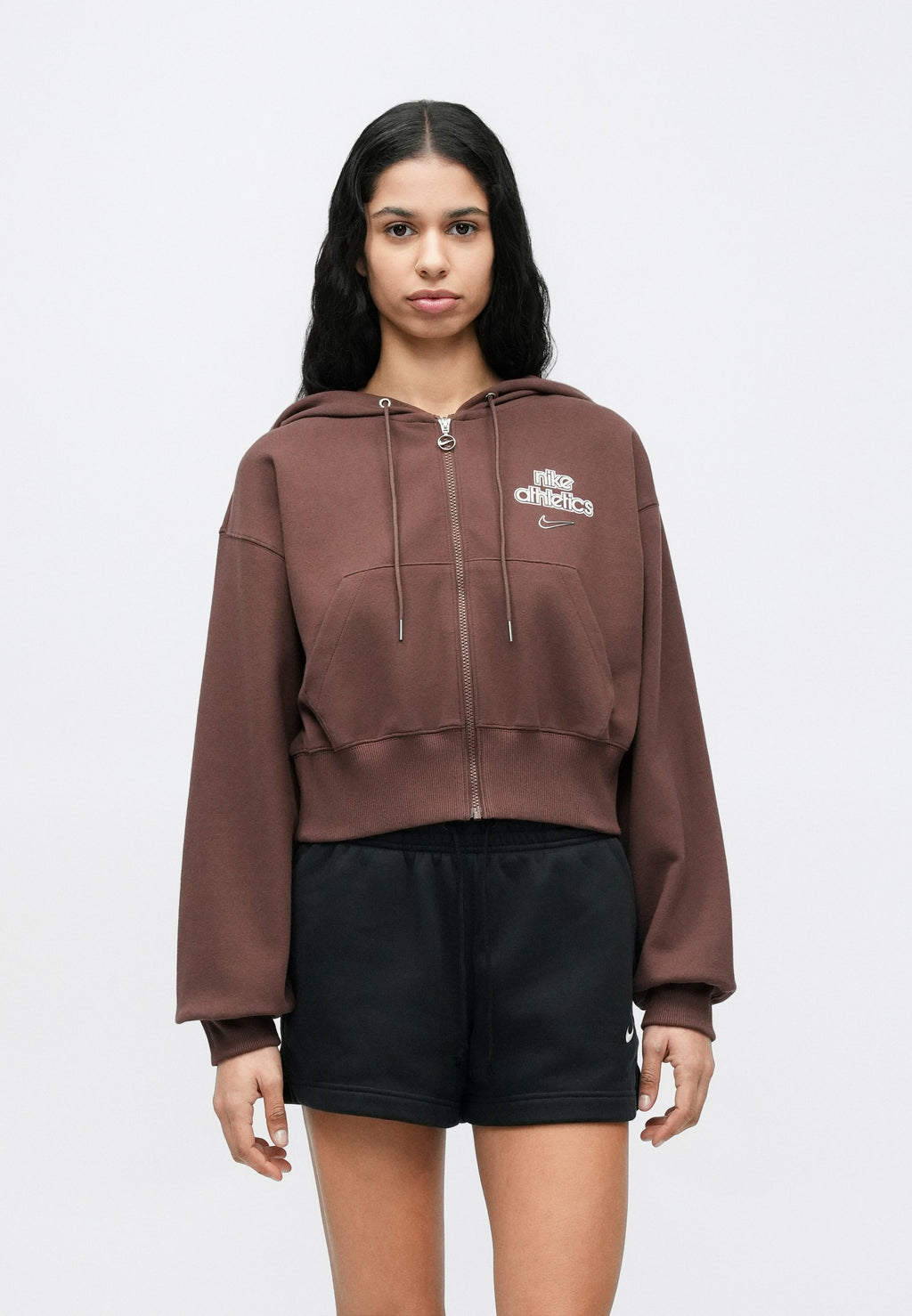 Zip-up sweatshirt - chocolate