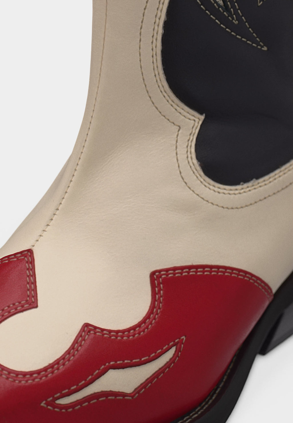 Cowboy/Biker boots - red/white/blue