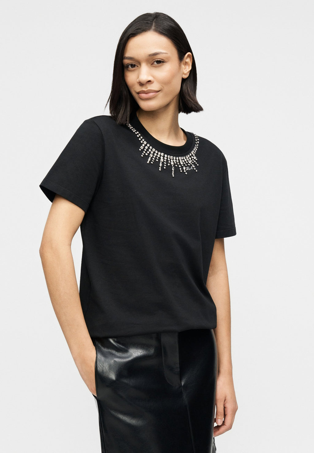 EMBELLISHMENT - Print T-shirt - black