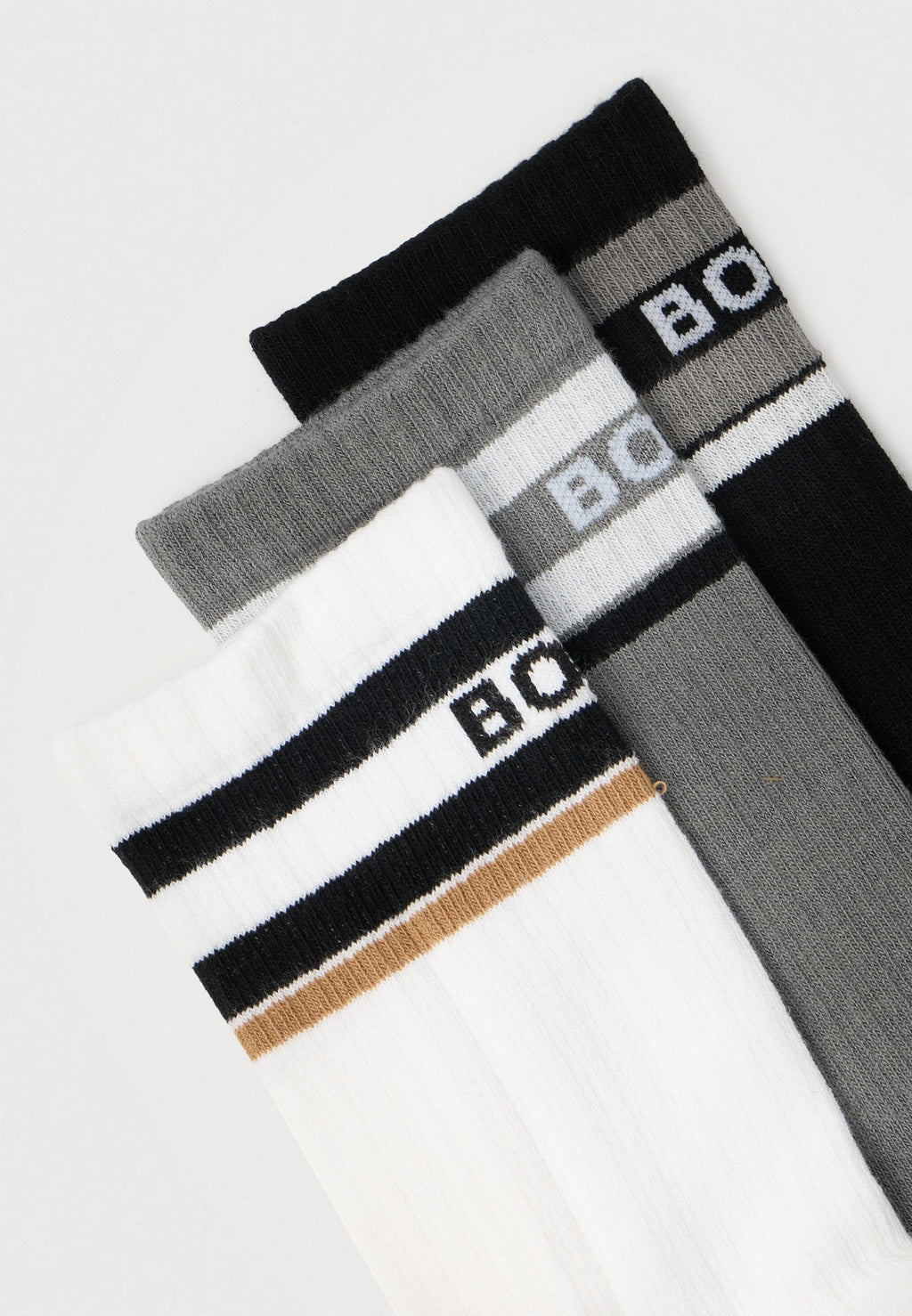 STRIPE 3 PACK - Socks - black/white/grey