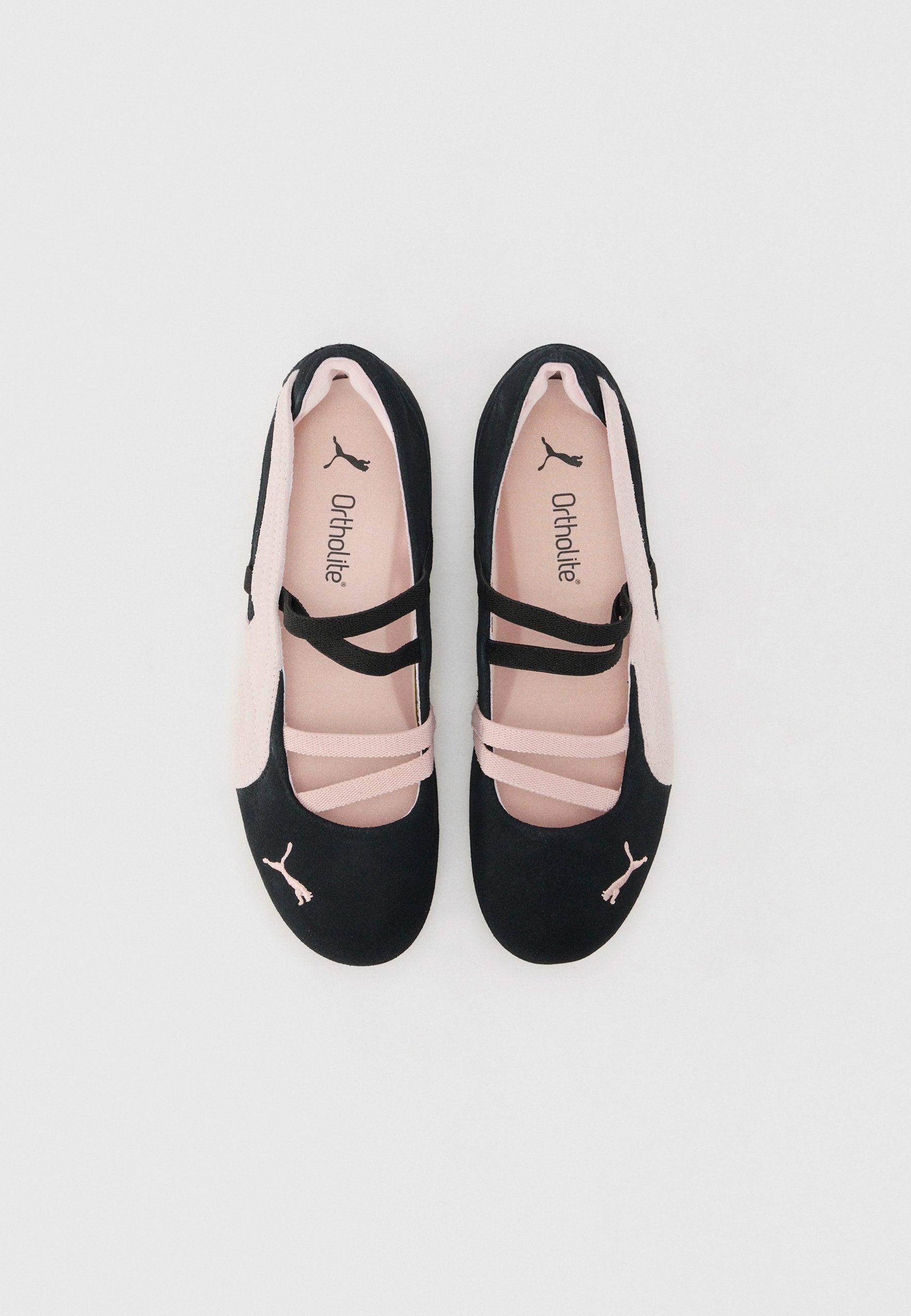 SPEEDCAT - Ankle strap ballet pumps - black/mauve mist