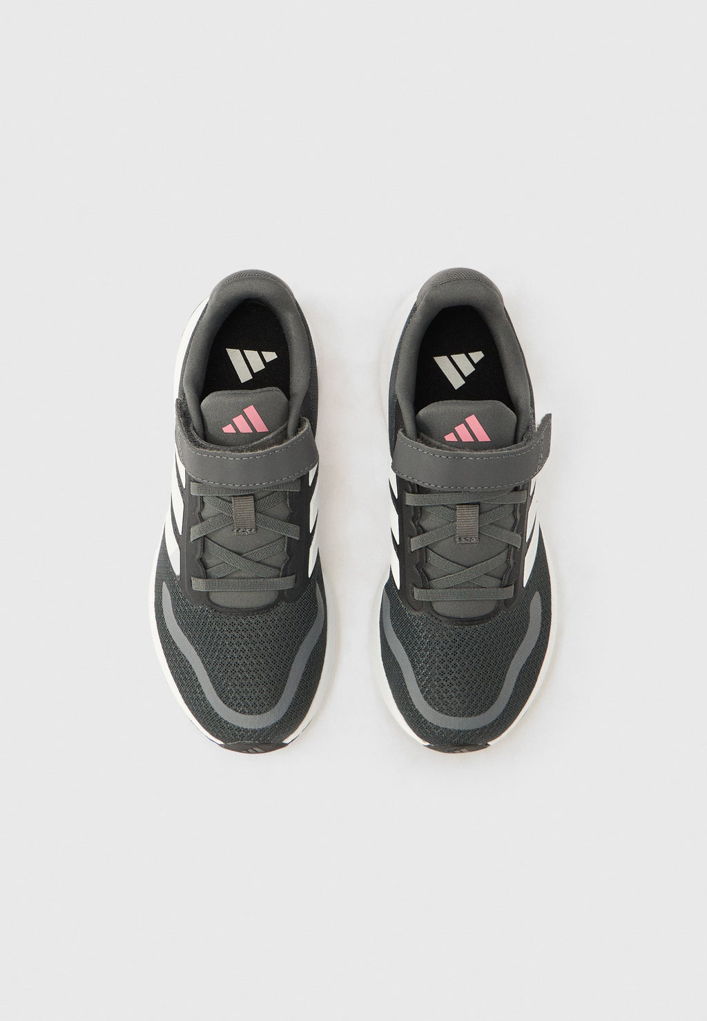 RUNFALCON 5 UNISEX - Road running shoes - grey six/crystal white/bliss pink