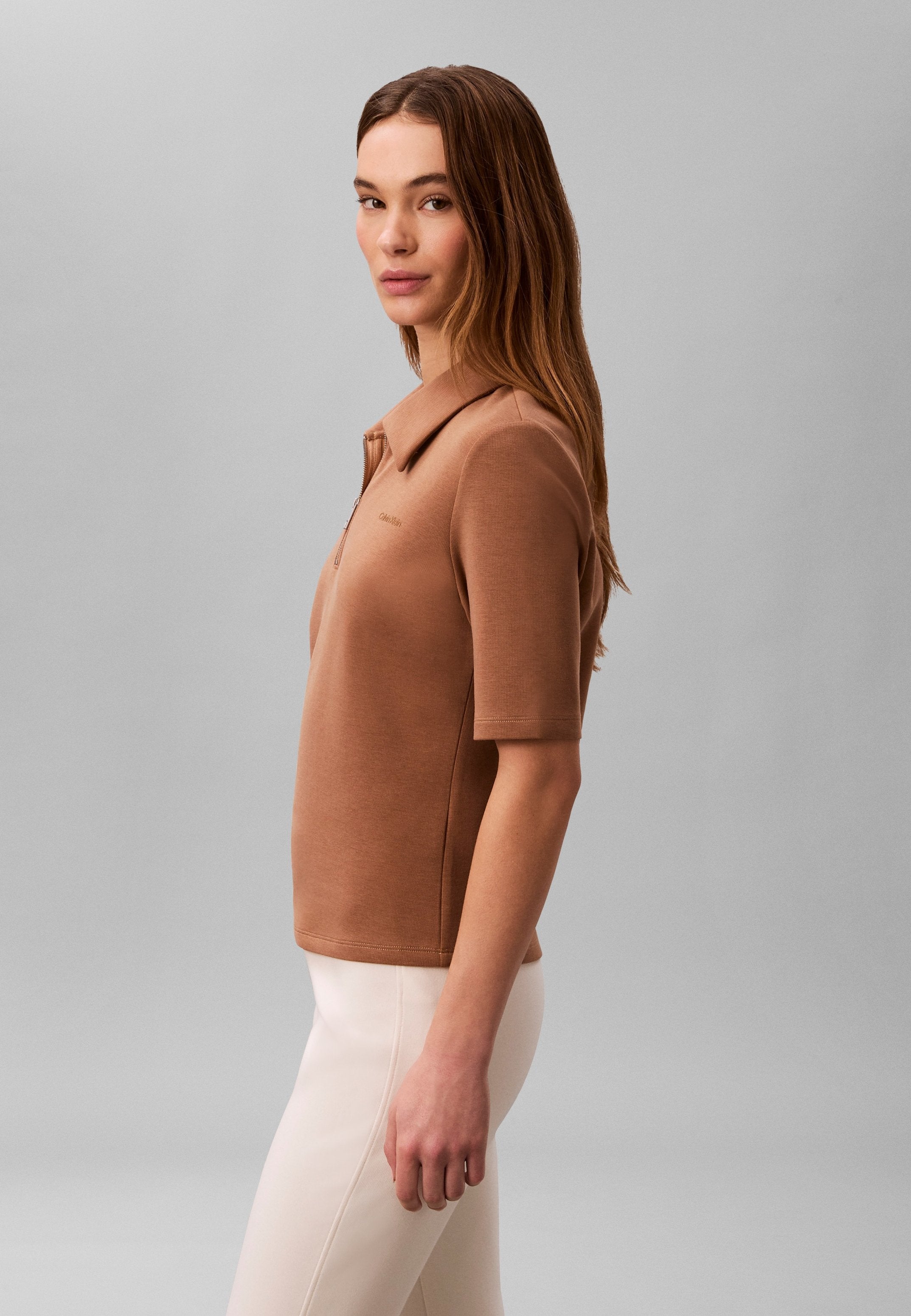 SPACER HALFZIP - Polo shirt - executive brown