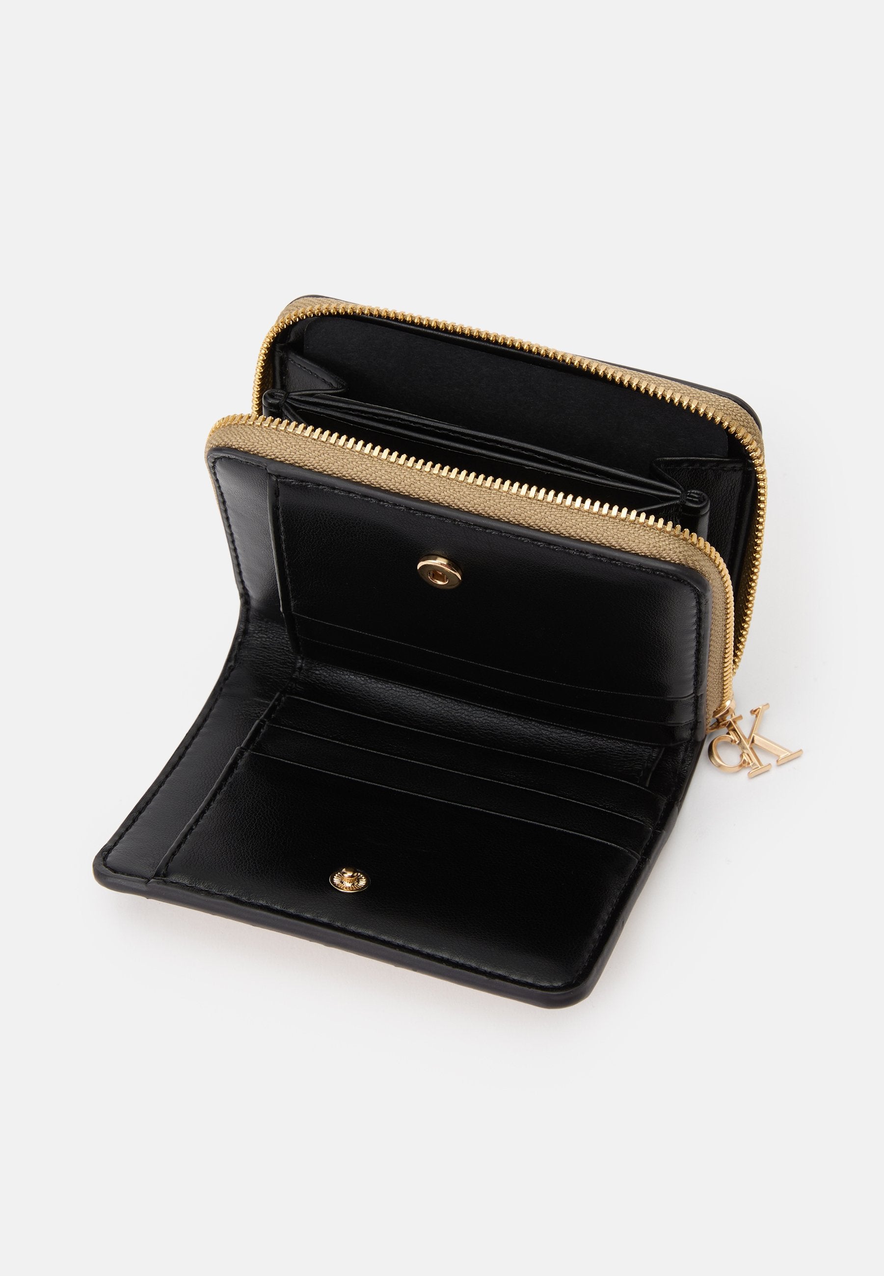METALLIC FLAP ZIP AROUND - Wallet - gold-coloured