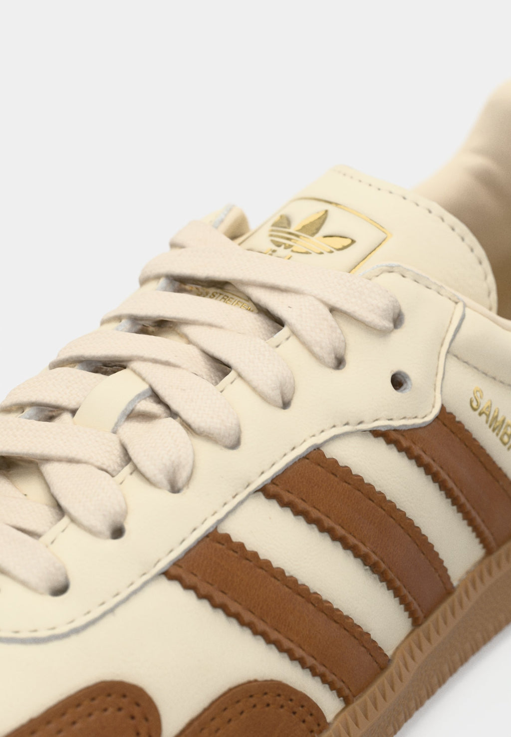 SAMBA OG - Trainers - white/dusky bronze/gold-coloured metallic