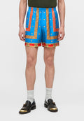 PRINT THE RING MASTER - Shorts - royal blue/red/gold-coloured