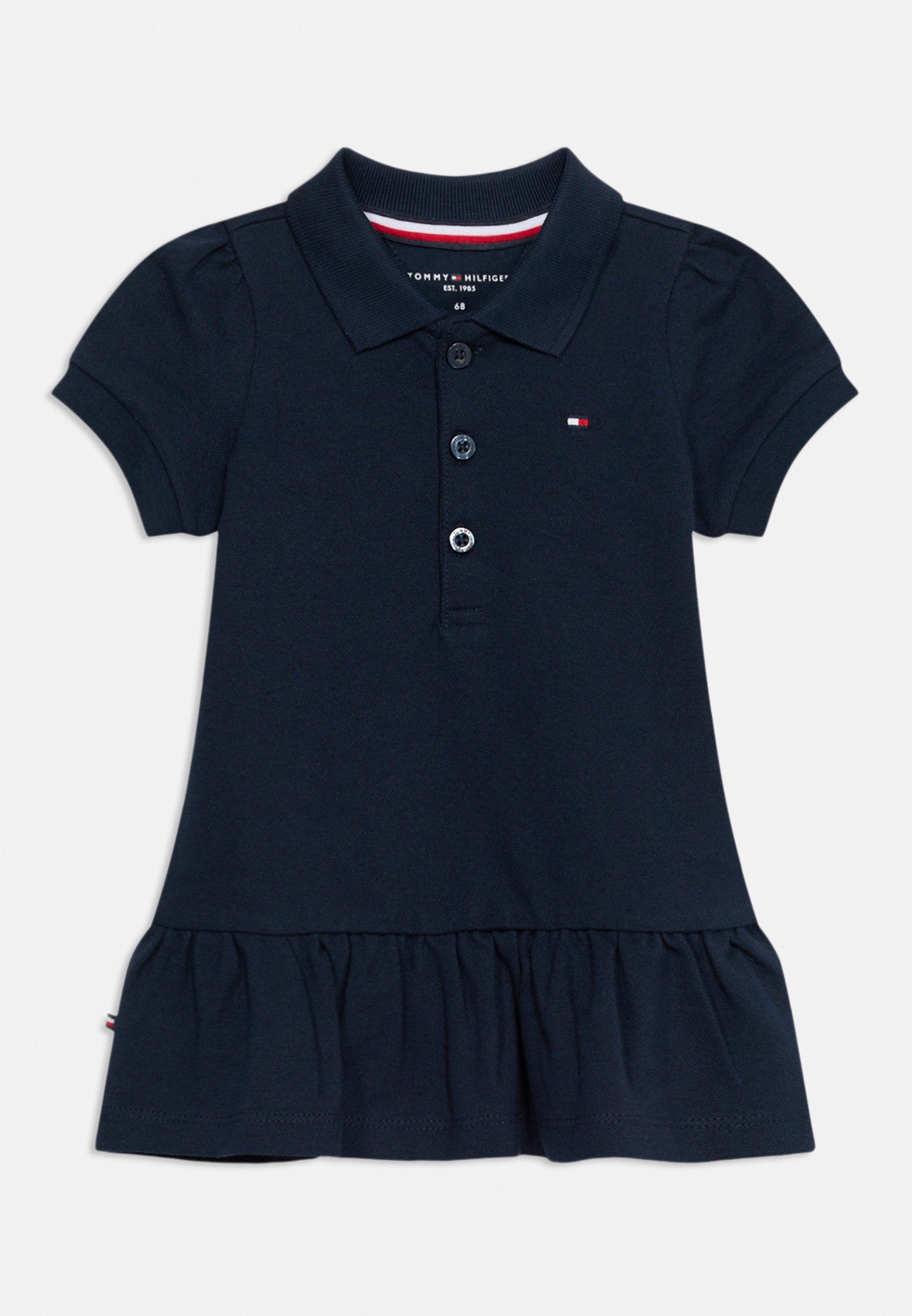 ESSENTIAL PIQUE SHORT SLEEVE POLO DRESS - Shirt dress - dark night navy
