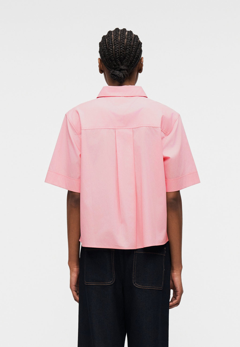 CLASSIC POPLIN SHORT SLEEVE SHIRT - Button-down blouse - bonita pink