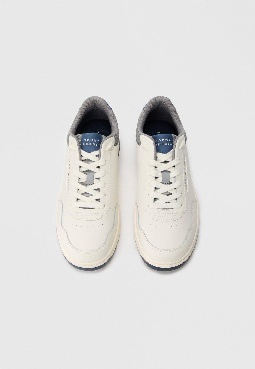 MIXED TEXTURE BASKETBALL TRAINERS WITH LEATHER - Trainers - universal grey