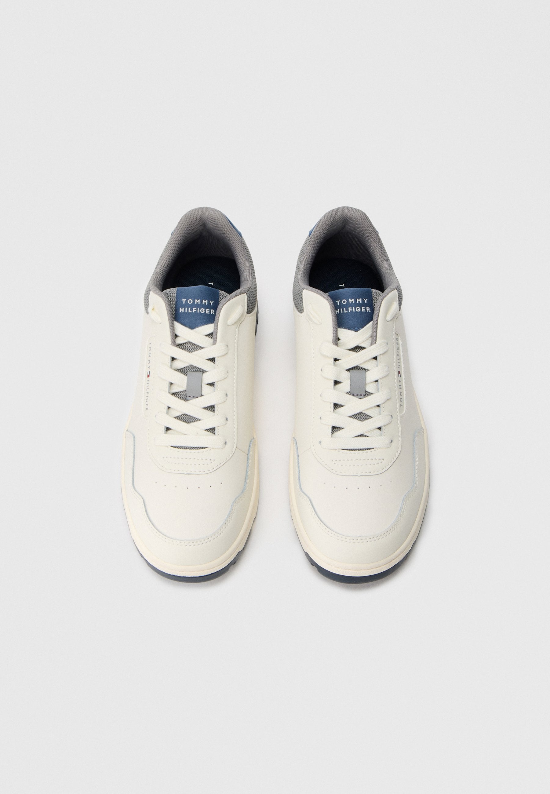 MIXED TEXTURE BASKETBALL TRAINERS WITH LEATHER - Trainers - universal grey