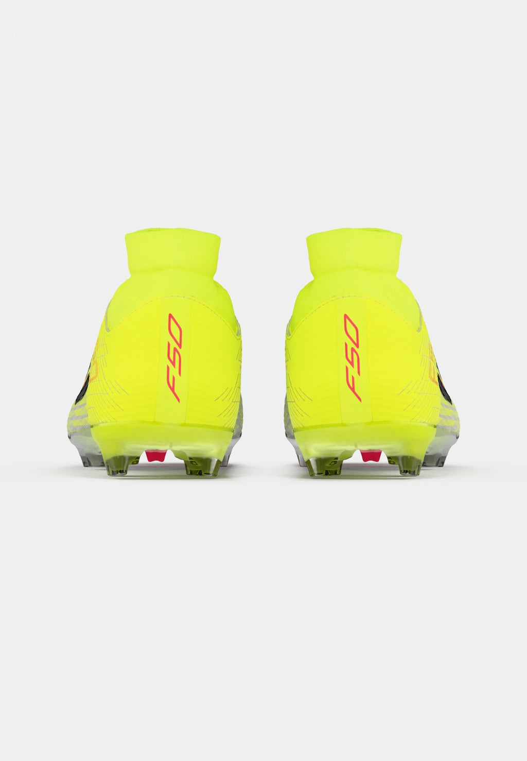 F50 LEAGUE MID CUT FIRM GROUND MULTI GROUND UNISEX - Football boots artificial grass - team solar yellow 2/core black/lucid red
