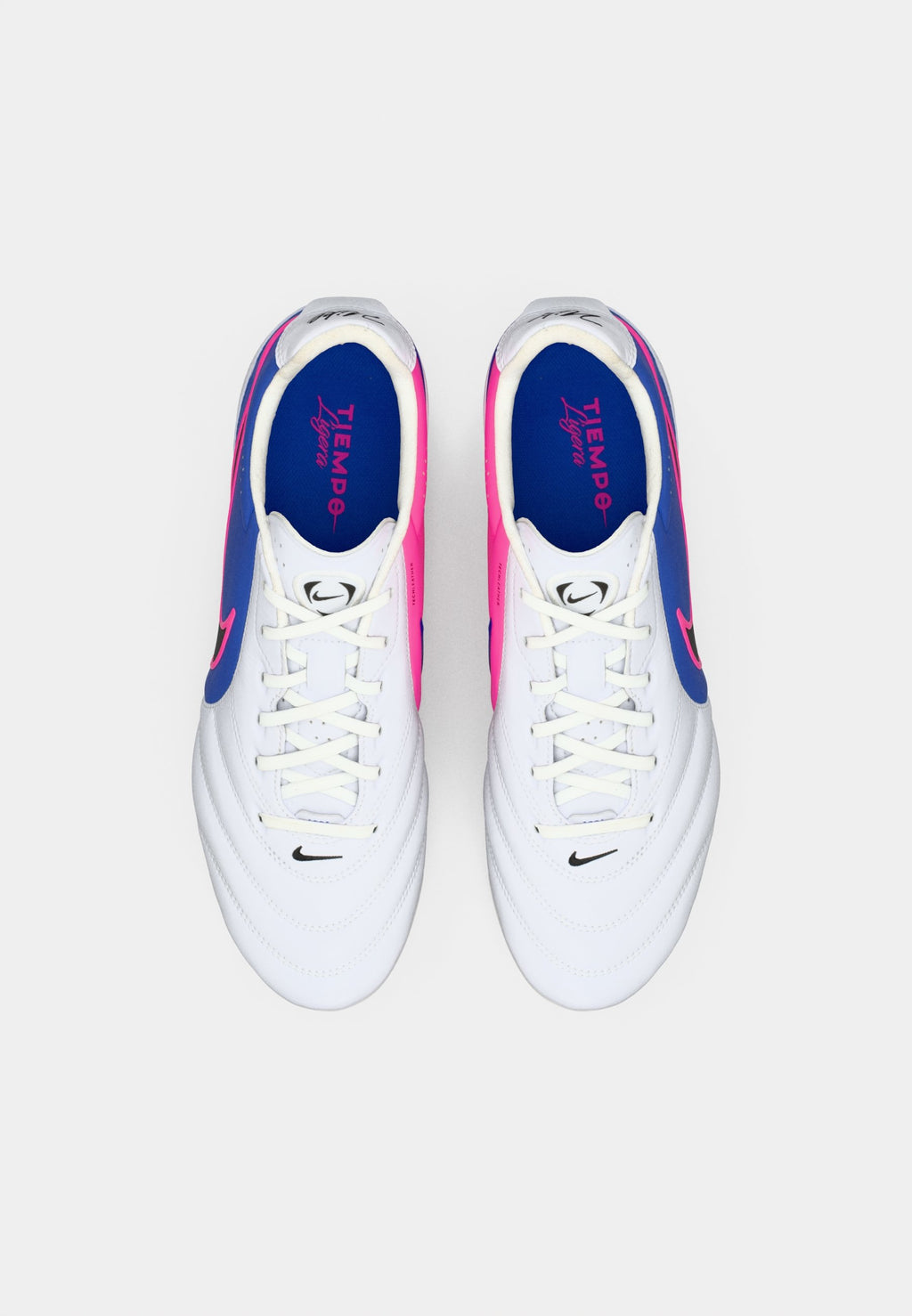 TIEMPO LIGERA PRO FG UNISEX - Firm-ground football boots - white/black/racer blue/pink blast