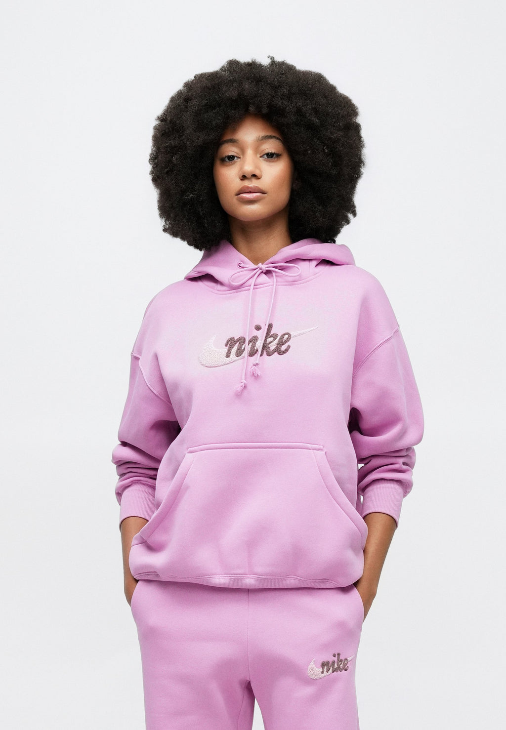 LOGO - Kapüşonlu Sweatshirt - macenta/pembe köpük