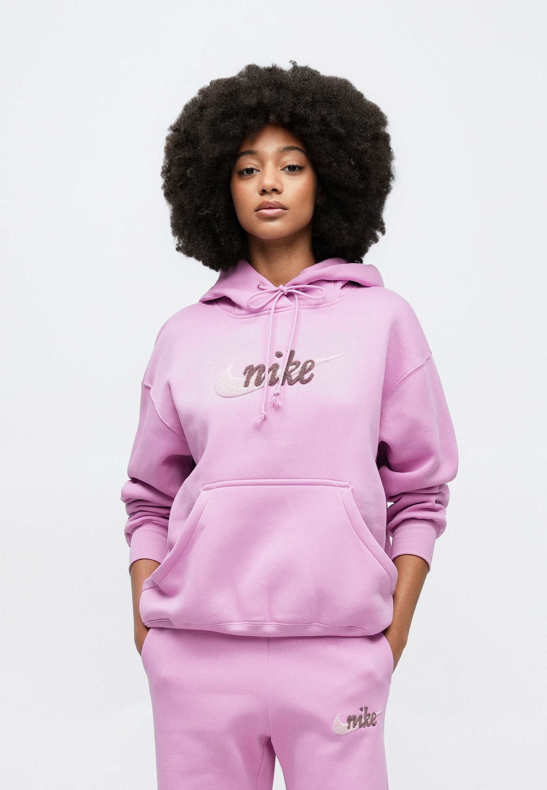 LOGO - Kapüşonlu Sweatshirt - macenta/pembe köpük