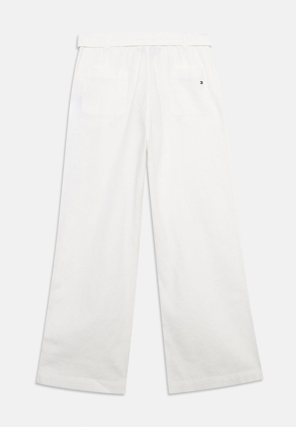 PLEATED PANT BELT - Trousers - white
