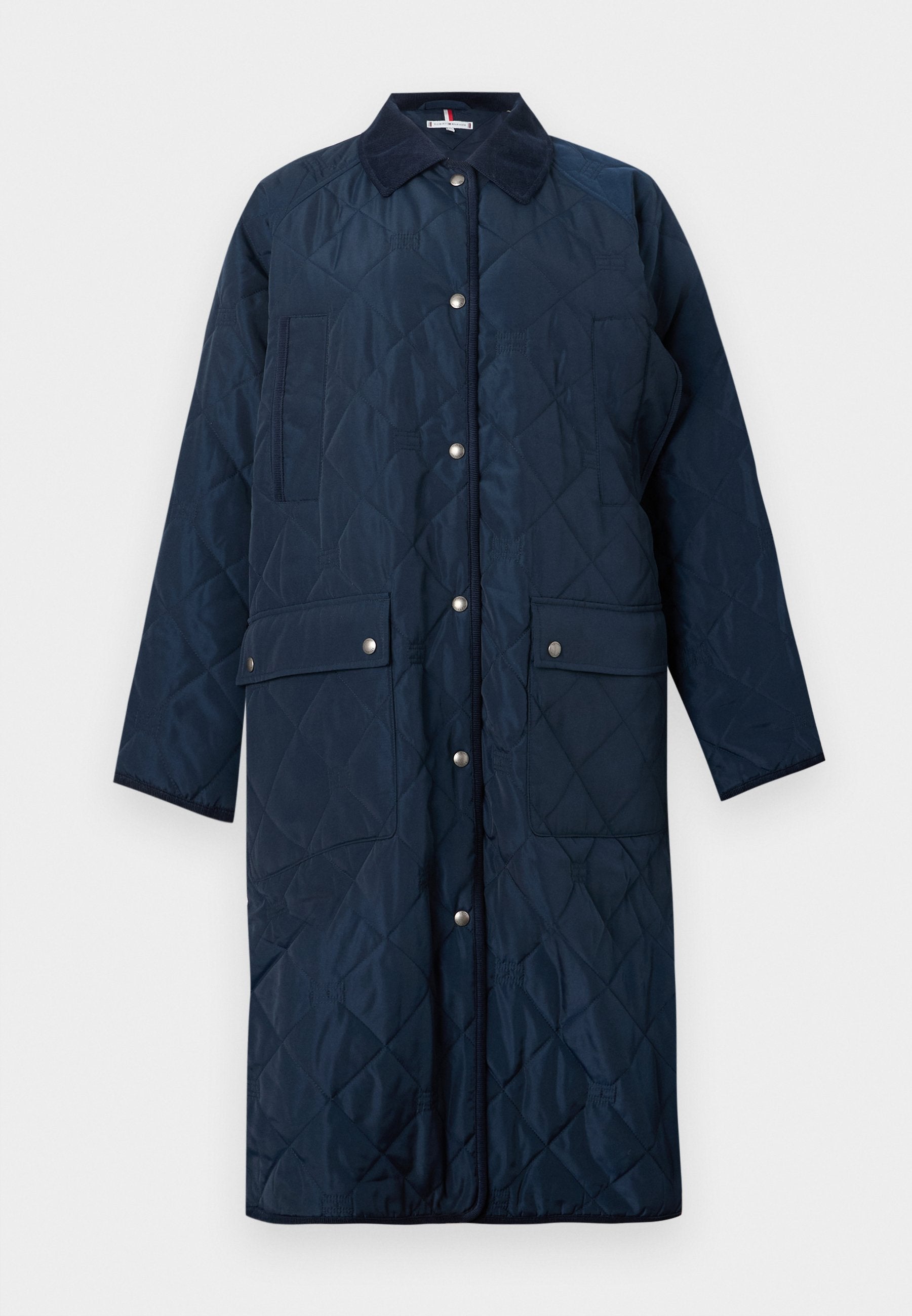 FLAG QUILTED PADDED OVERSIZED LONGLINE COAT - Winter coat - dark night navy