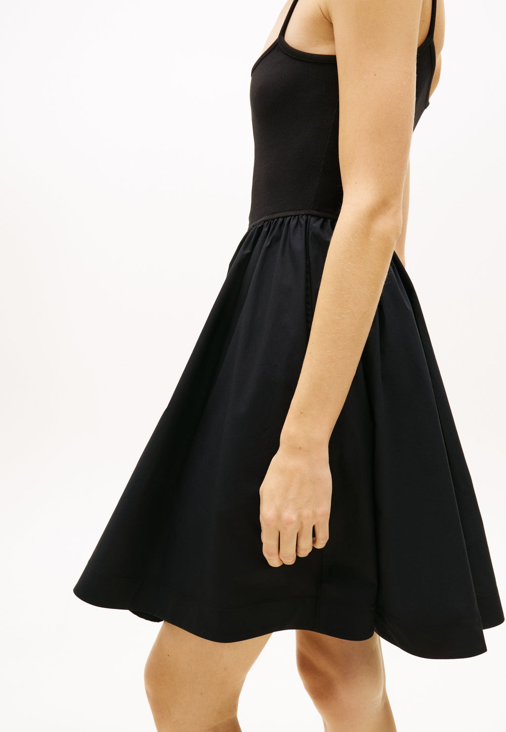 SPAGHETTI STRAP EXTRA SLIM MINI DRESS - Day dress - black