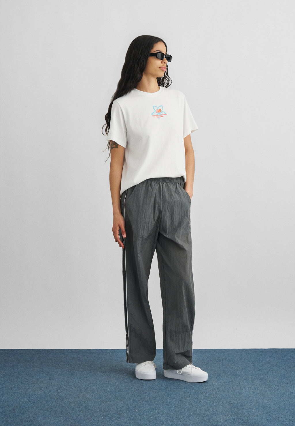 BOSTON CITY RUN RELAXED - Print T-shirt - white