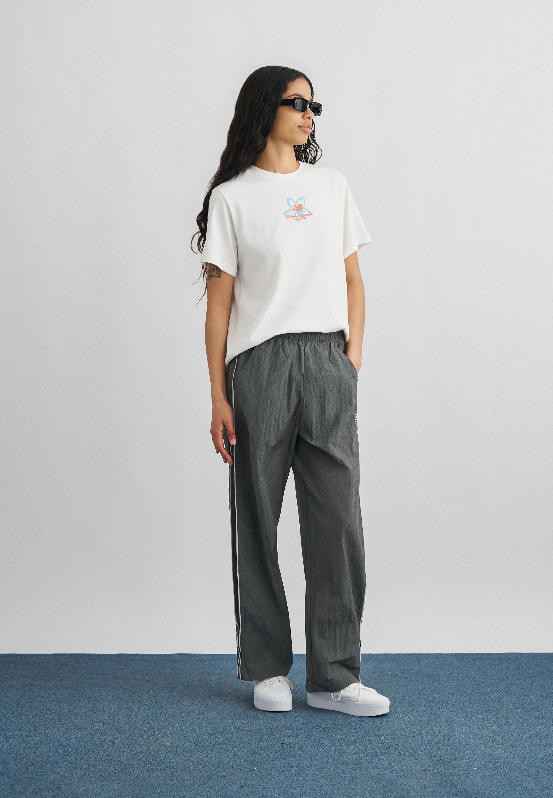 BOSTON CITY RUN RELAXED - Print T-shirt - white