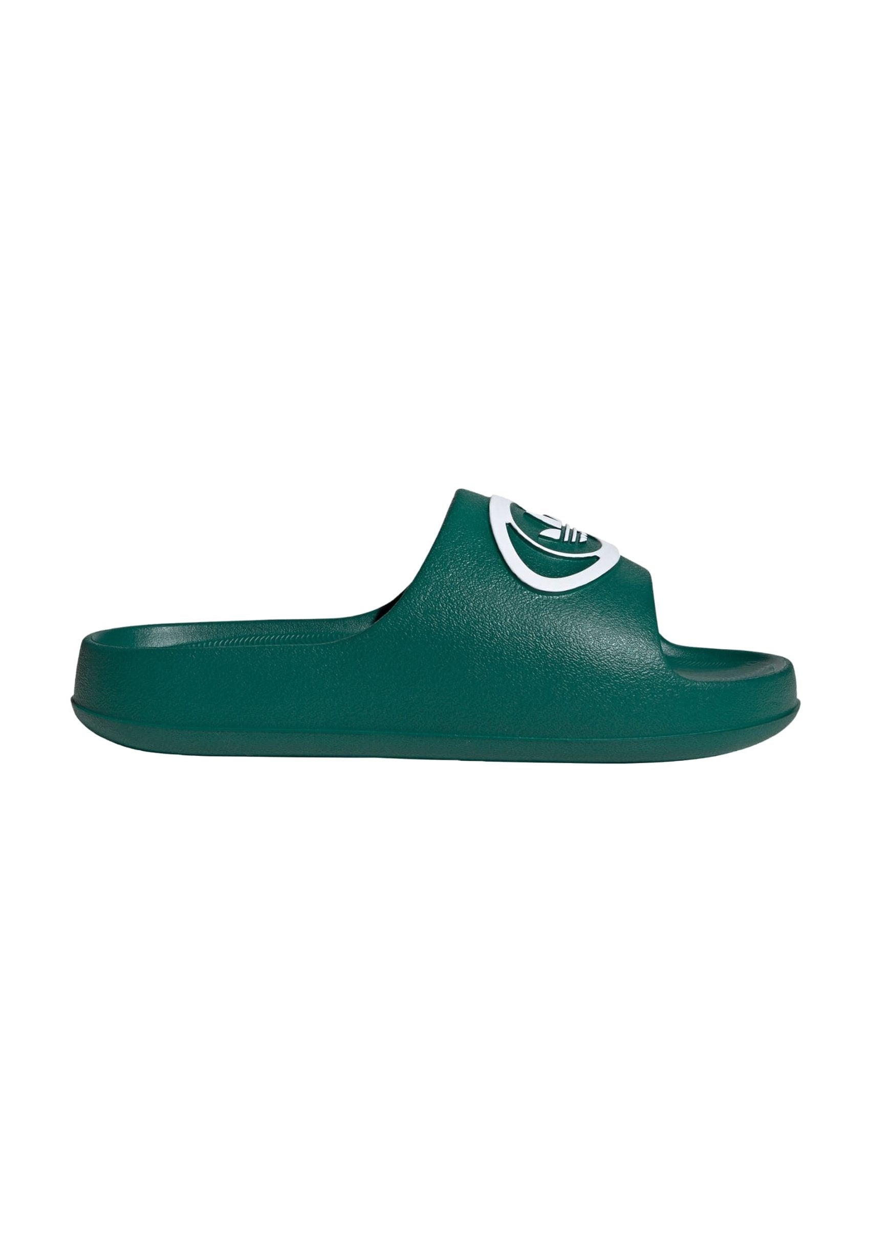 ADILETTE 00S UNISEX - Terlik - koyu yeşil/beyaz/yok
