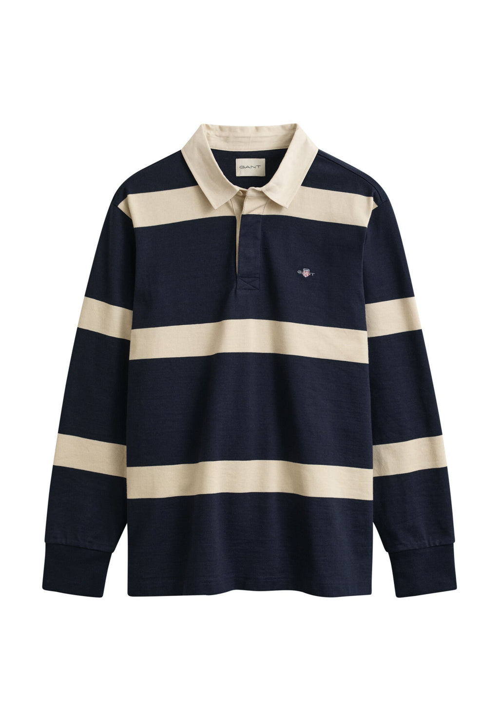 STRIPED RUGGER - Polo shirt - evening blue