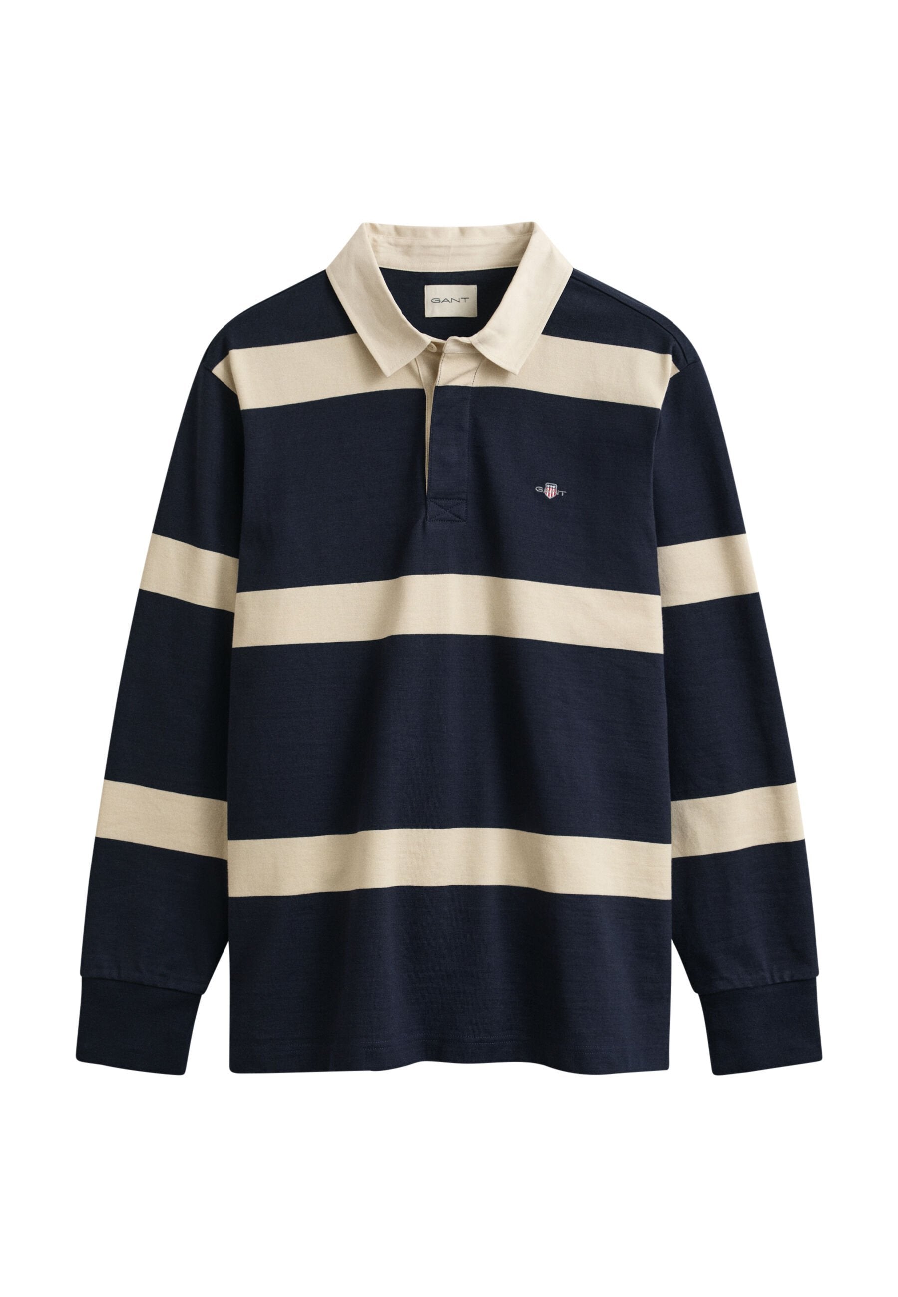 STRIPED RUGGER - Polo shirt - evening blue