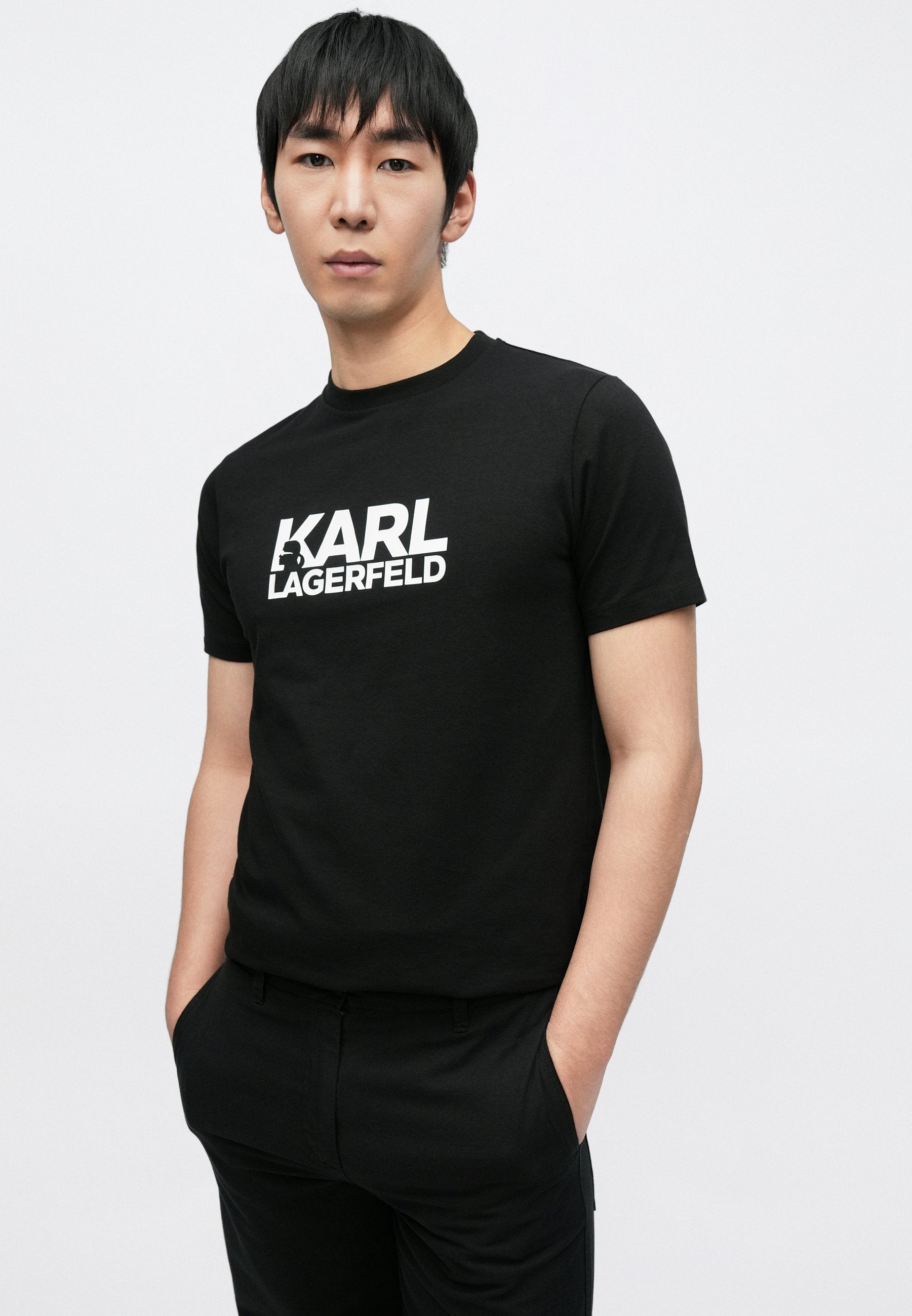 CREW NECK - Print T-shirt - black
