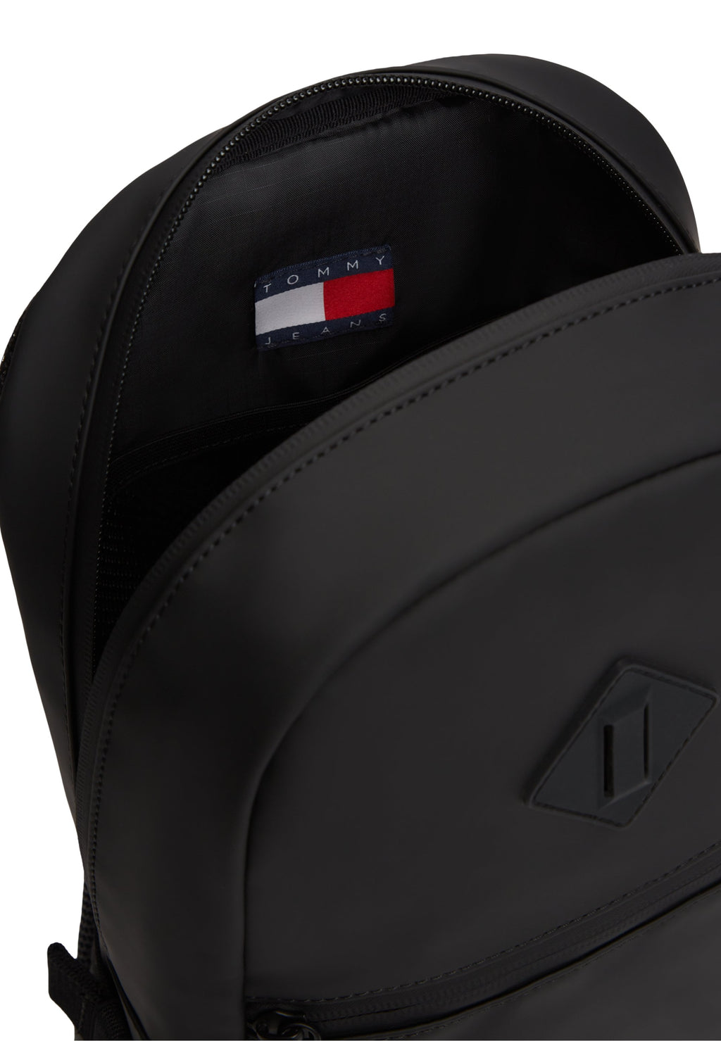 RUBBERISED LOGO CROSSBODY SLING BAG - Cross body bag - black