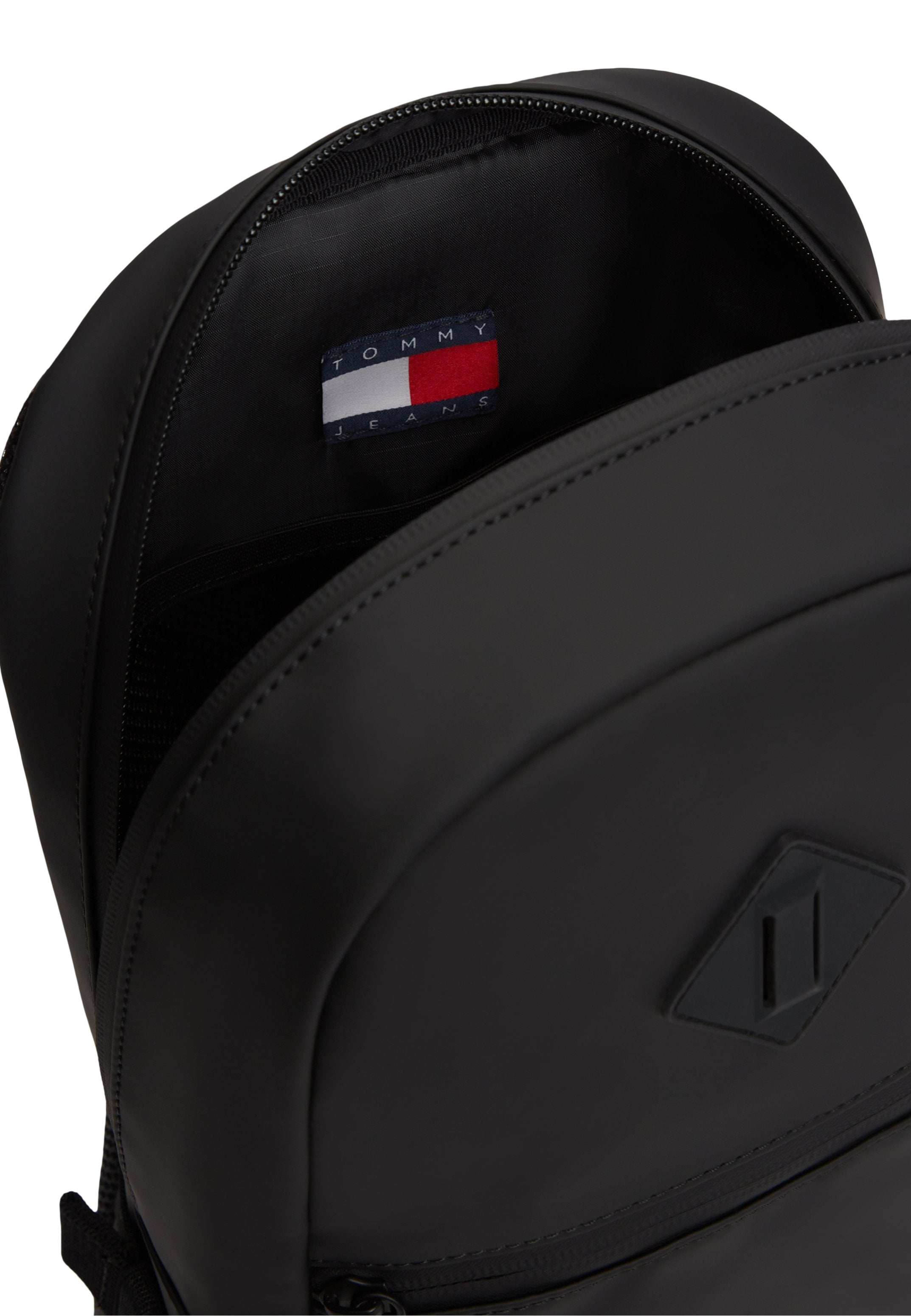 RUBBERISED LOGO CROSSBODY SLING BAG - Cross body bag - black