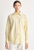 CLASSIC STRIPE SHIRT - Button-down blouse - vanilla yellow