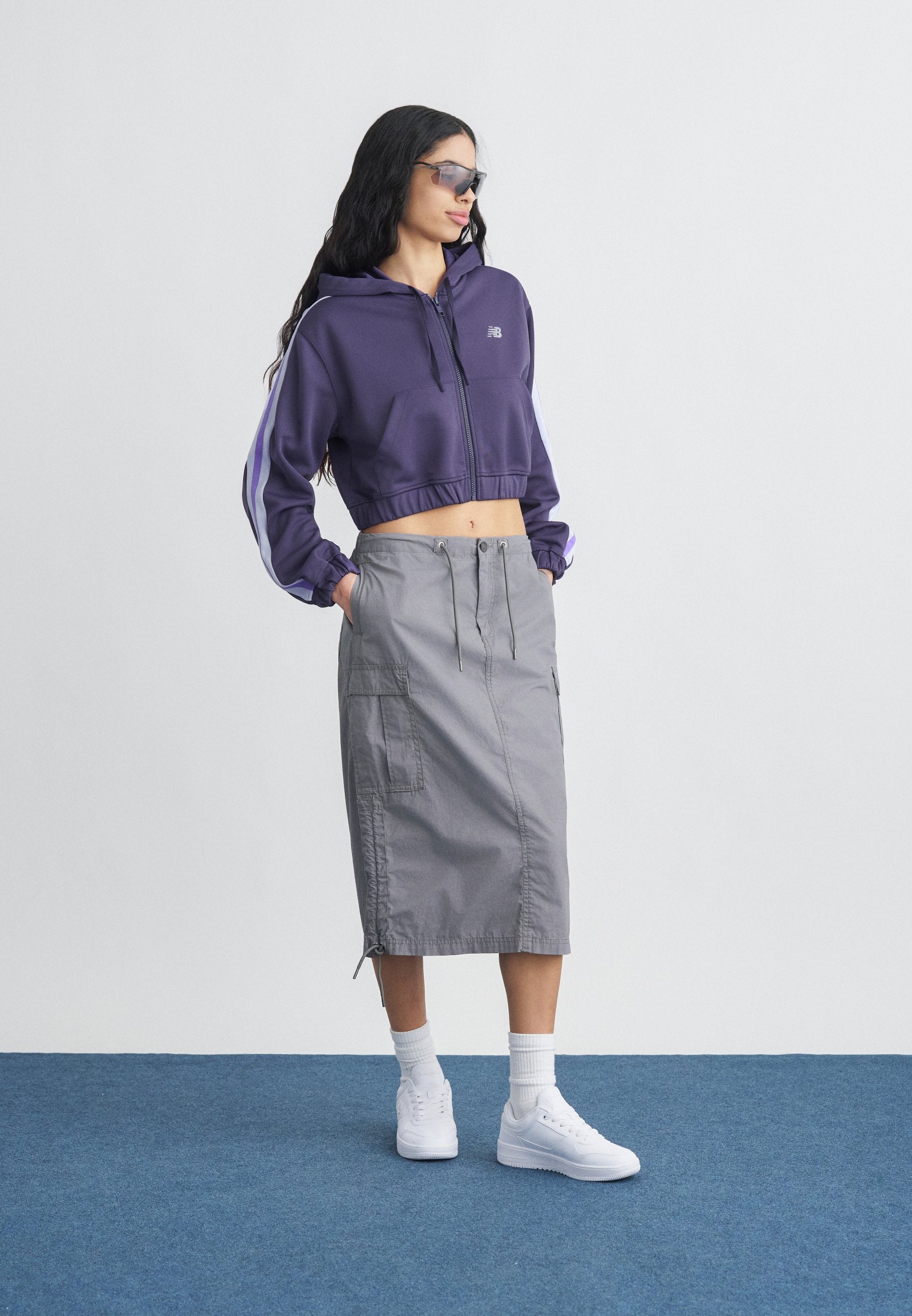 FULL ZIP - Zip-up sweatshirt - boysenberry