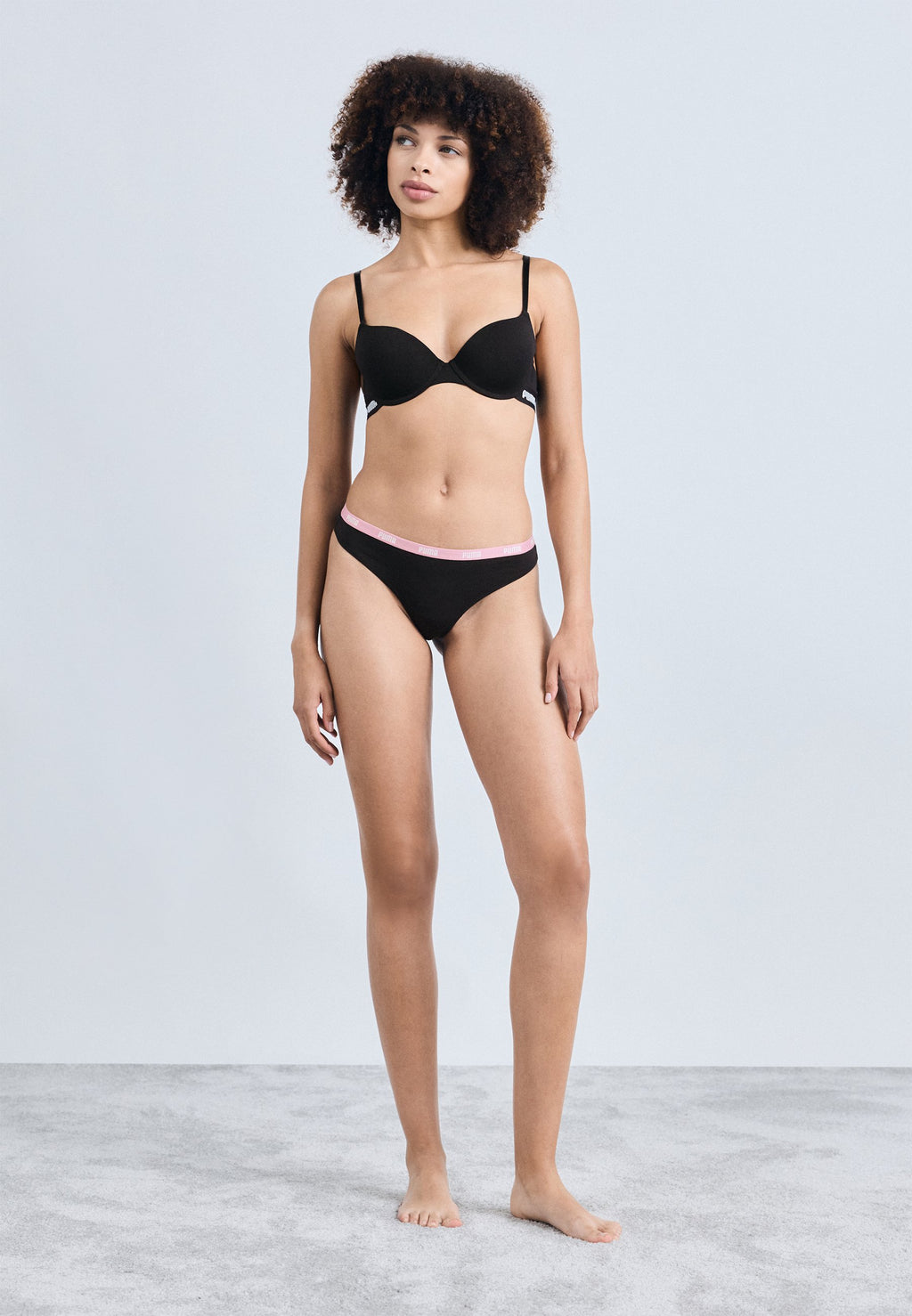 3 PACK - Thong - black