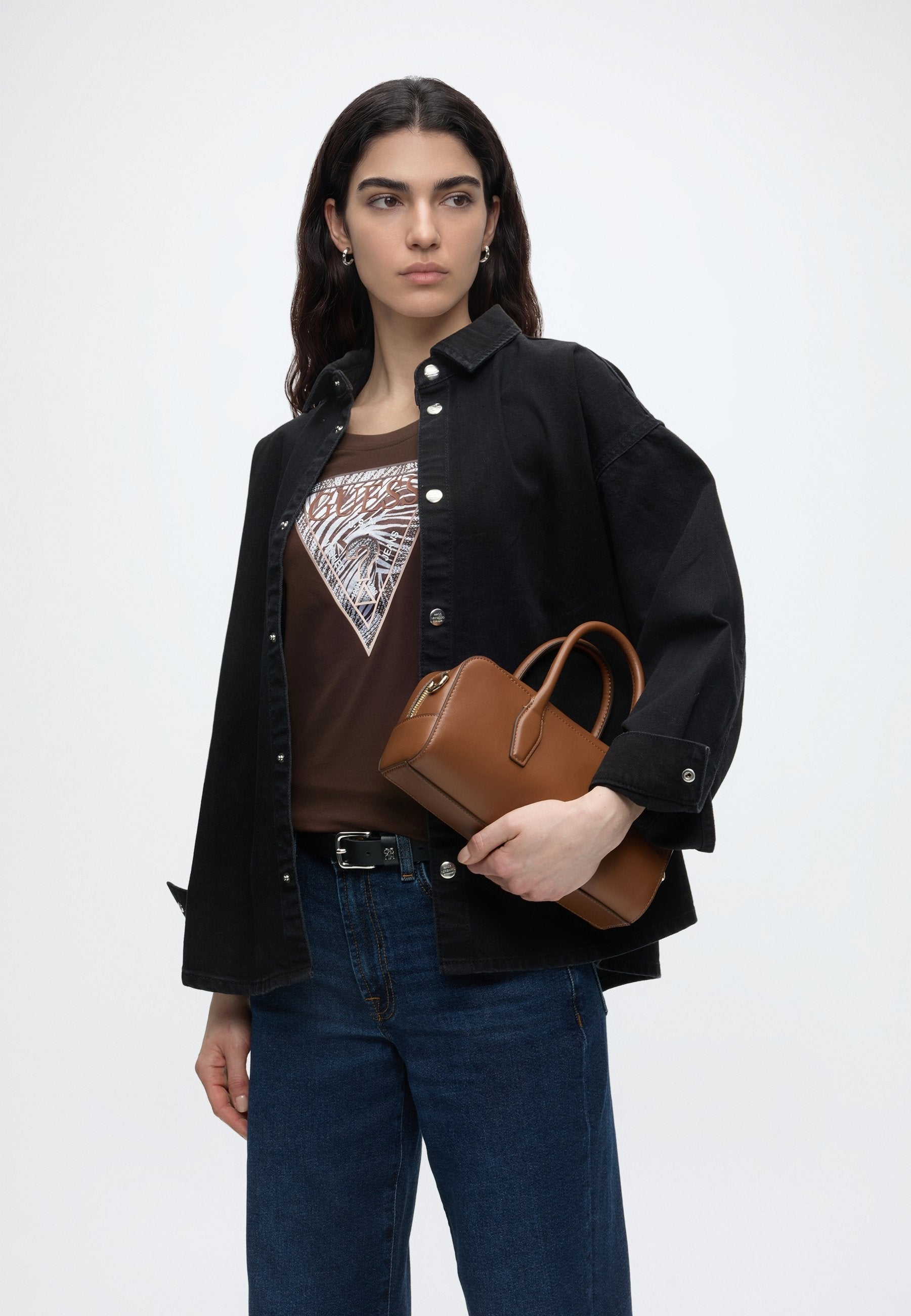 ZEBRA TRIANGLE TEE - Print T-shirt - braun