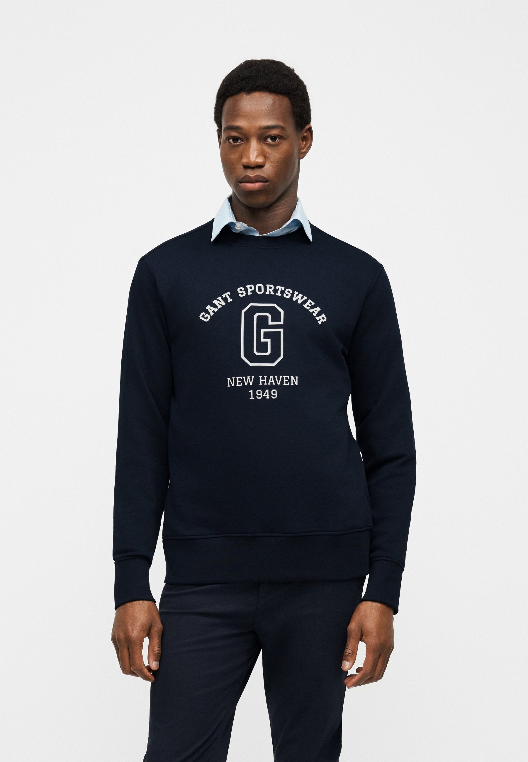 GRAPHIC CREW NECK - Sweatshirt - evening blue
