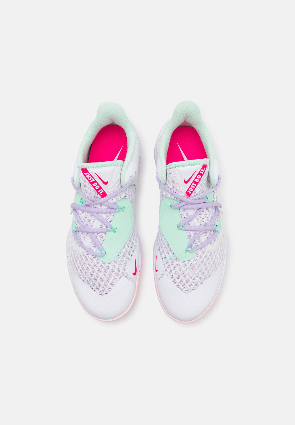 ZOOM HYPERSPEED COURT SE UNISEX - Volleyball shoes - white/mint/grey violet mist/pink
