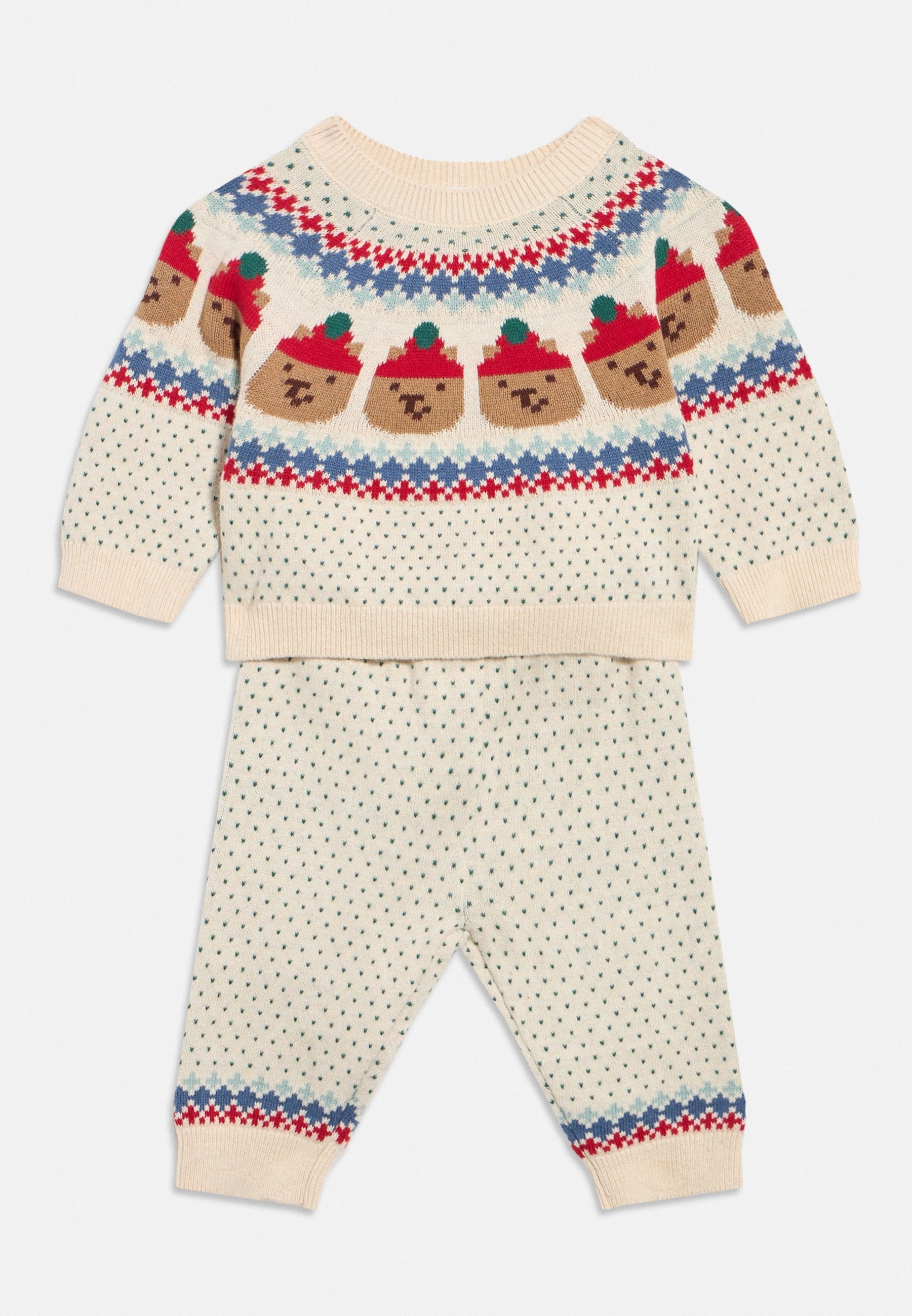 BABY BEAR FAIR ISLE SWEATER OUTFIT SET - Jumper - beige