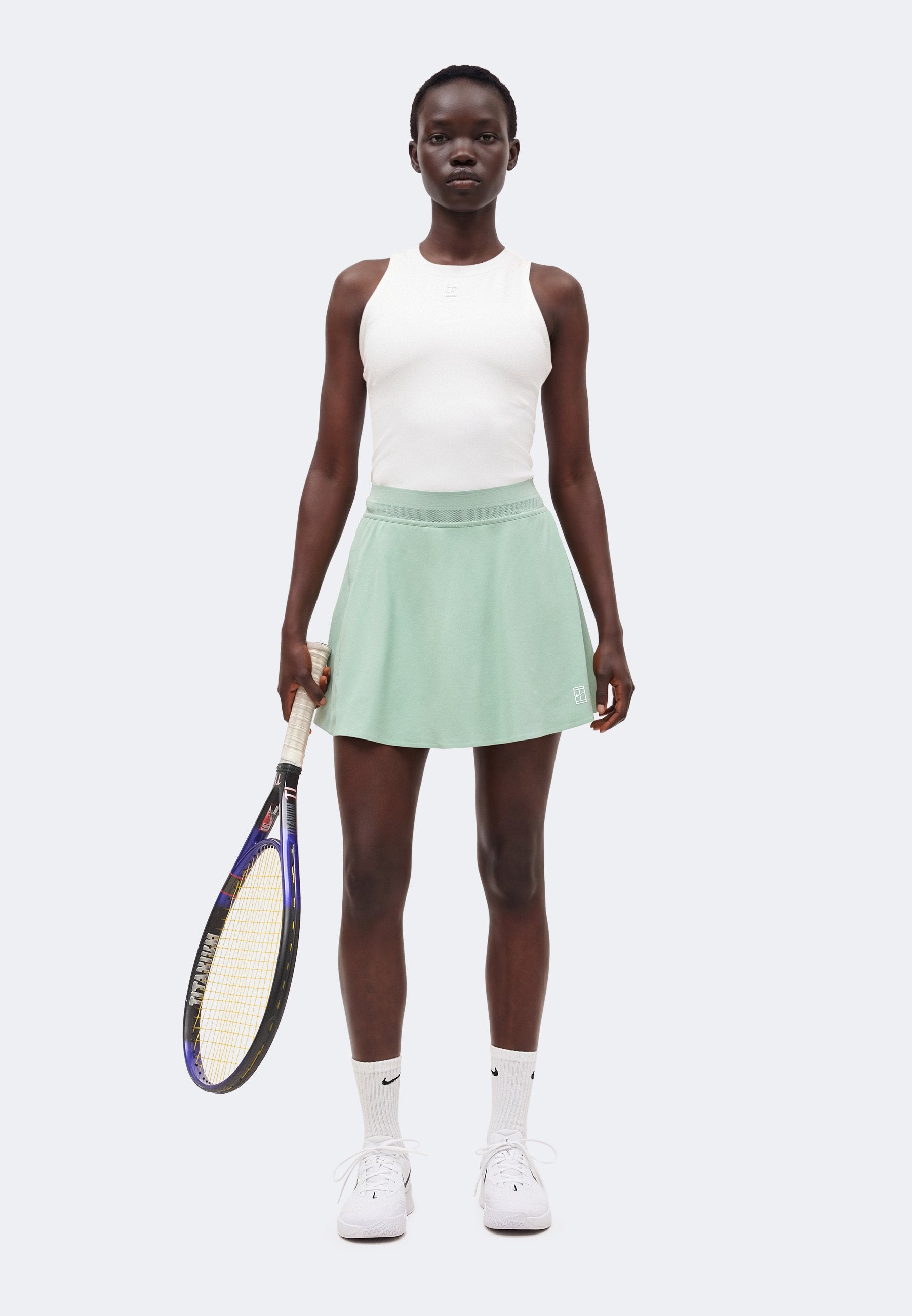 NIKECOURT ADVANTAGE ACE SKIRT REGULAR - Sports skirt - steam/white