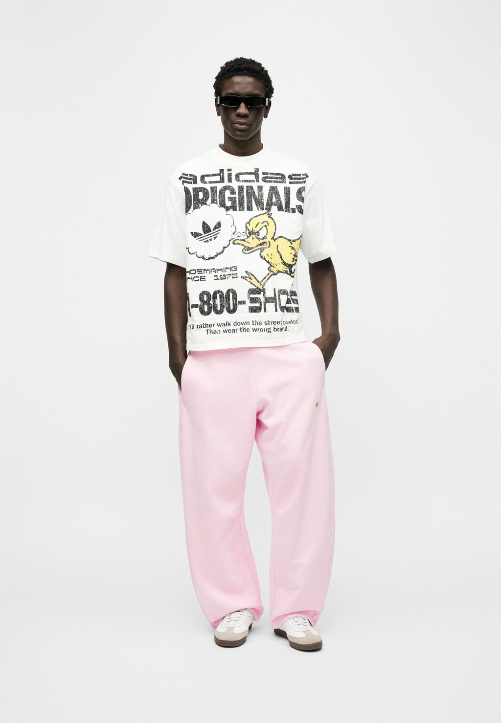 PANTALON GRAPHIQUE UNISEXE - Bas de survêtement - rose clair