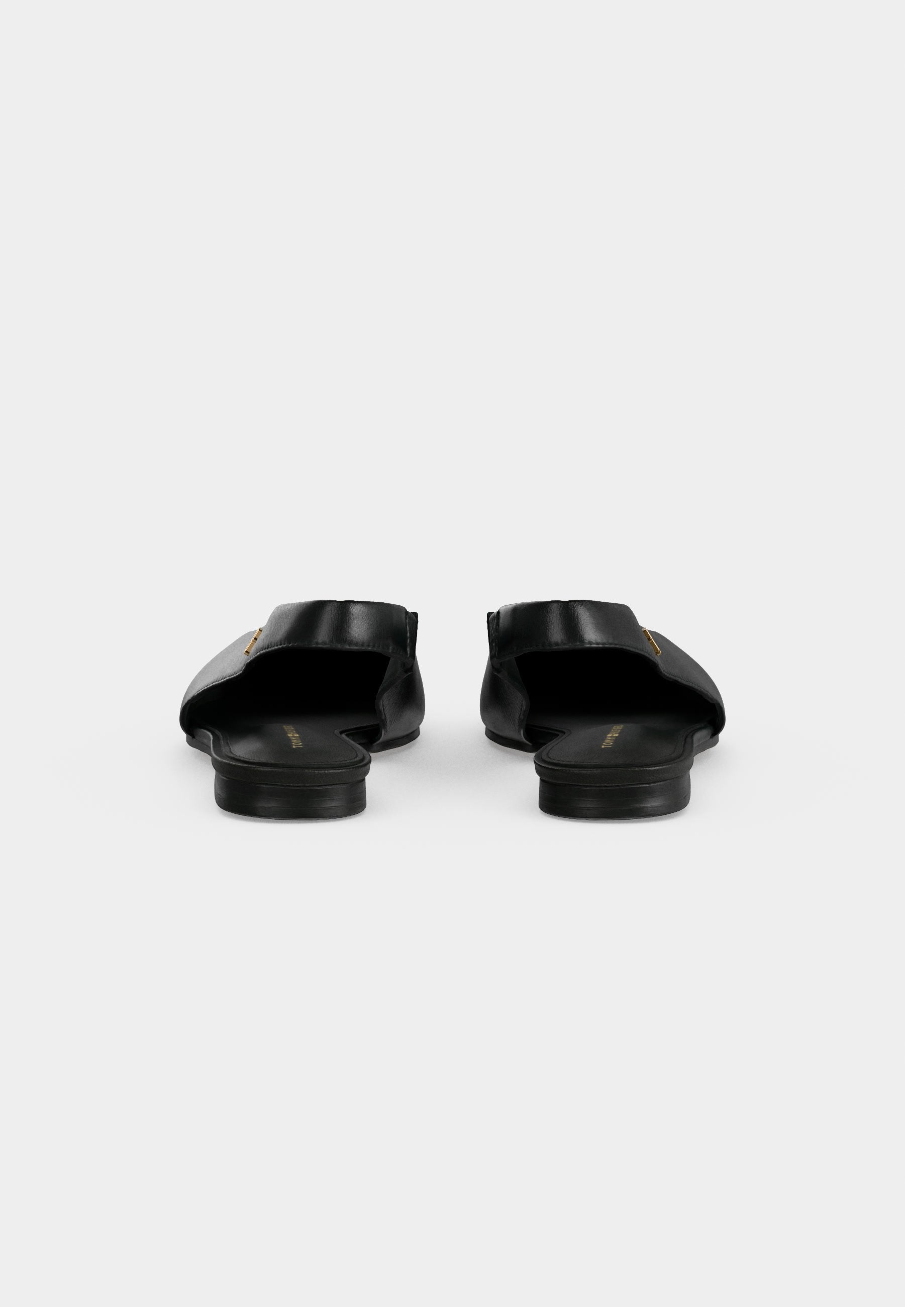 Slingback babetler - siyah
