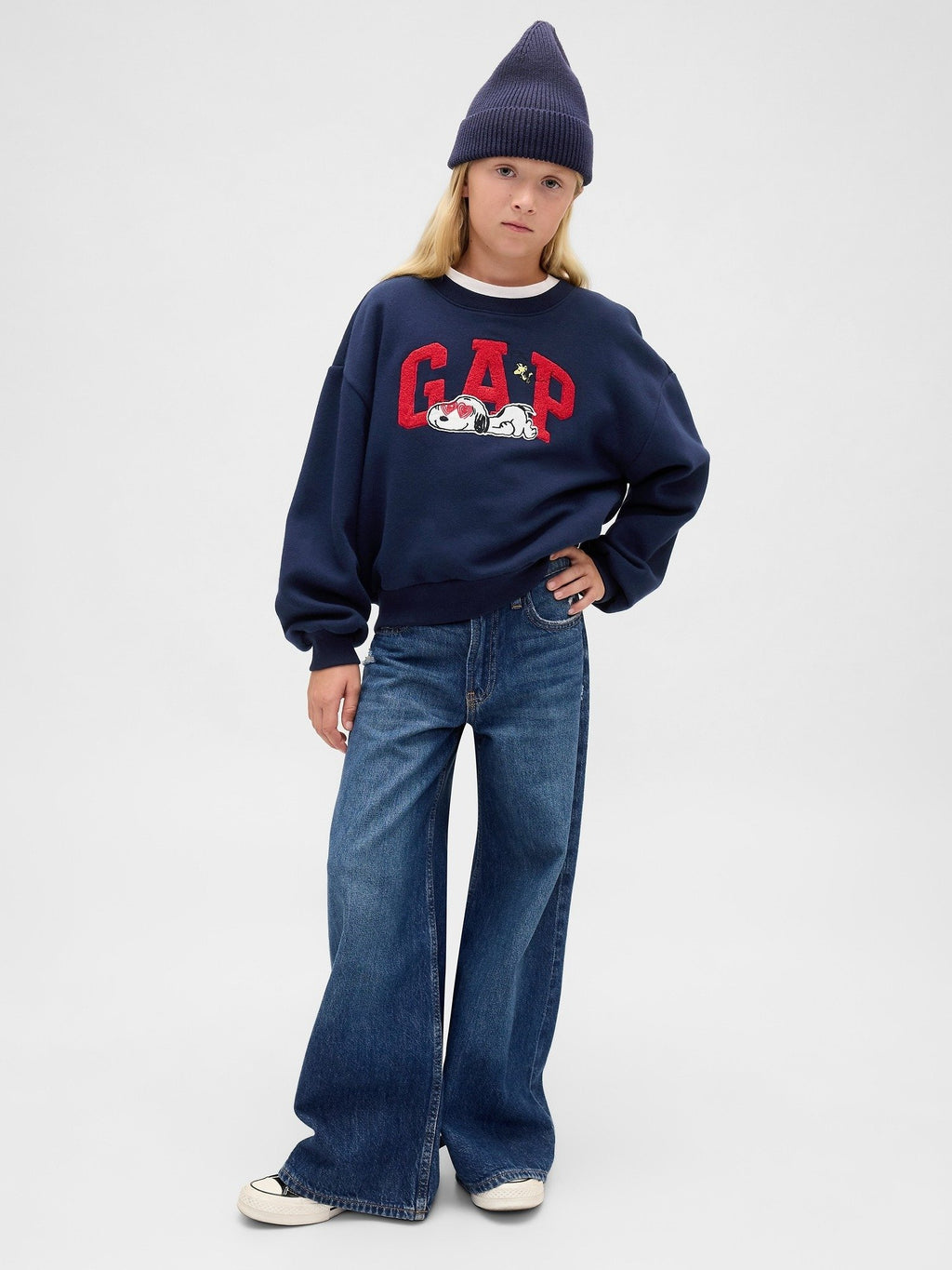 KIDS VINTAGESOFT SNOOPY LOGO SWEATSHIRT - Sweatshirt - navy uniform