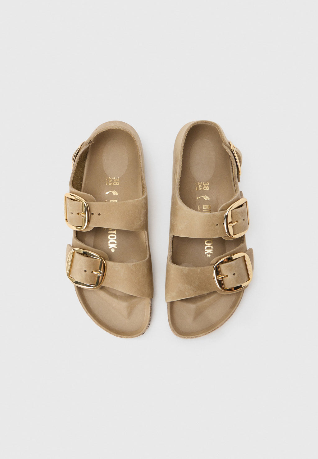 MILANO BIG BUCKLE LEOI TABACCO BROWN HEXN REGULAR - Sandals - tabacco brown