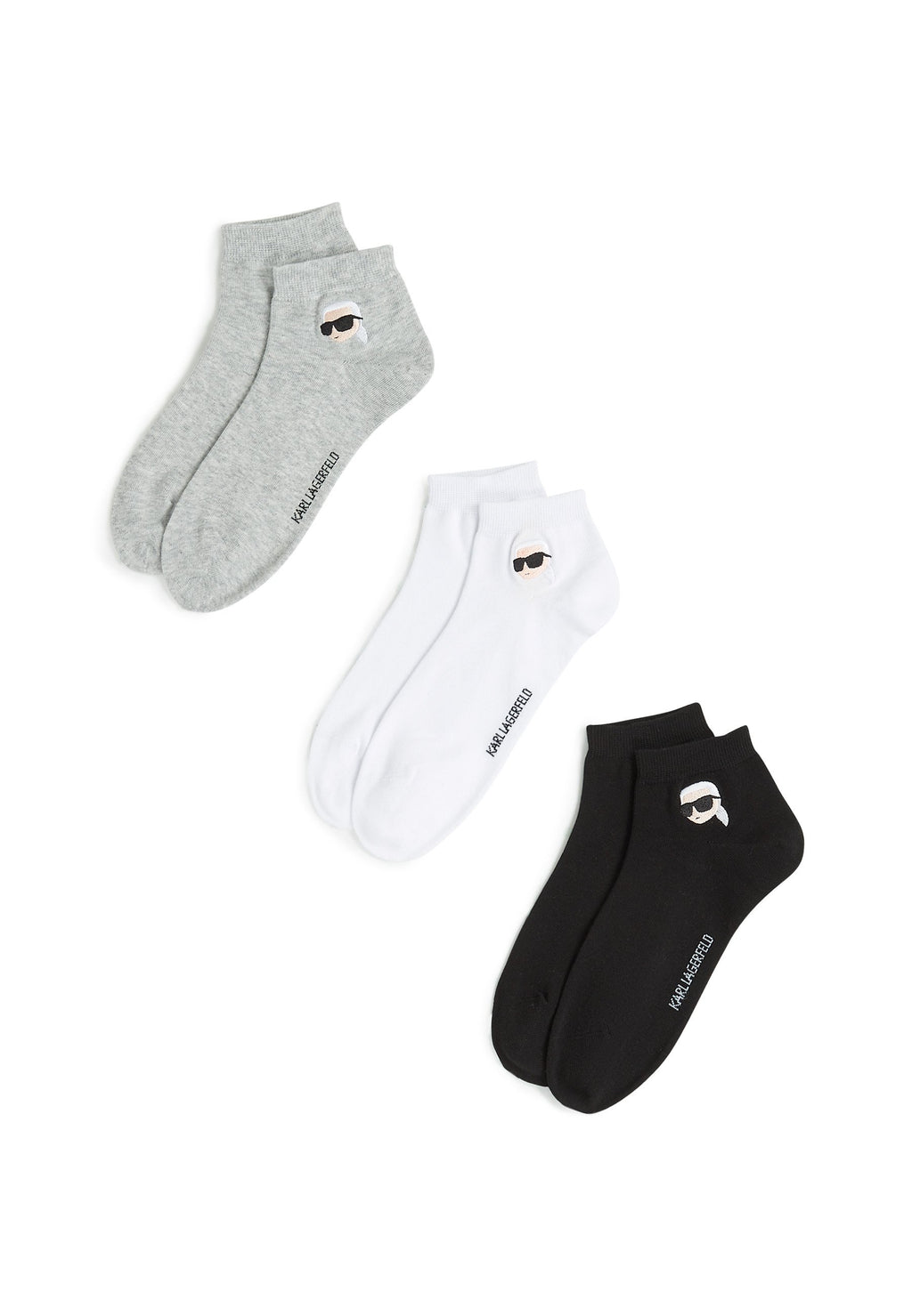 IKON SHORT (PACK OF 3) - Sneaker socks - black/white/grey
