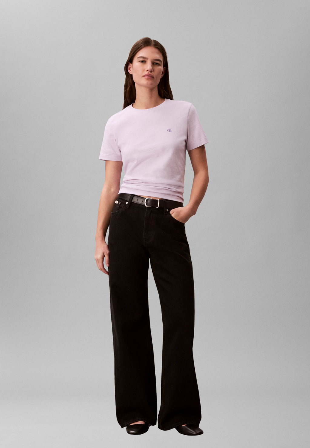 MONOGRAM CREW TEE - Basic T-shirt - island lilac