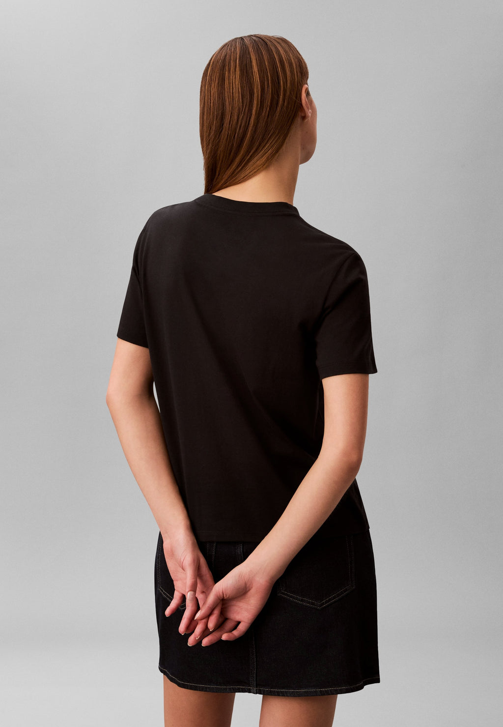 CLASSIC FIT MONOGRAM TEE - Print T-shirt - black