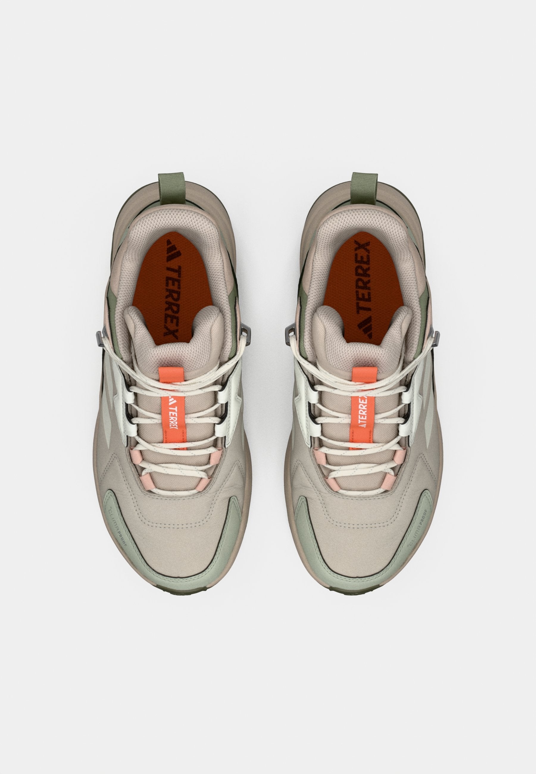 ANYLANDER MID - Hiking shoes - off white/halo green