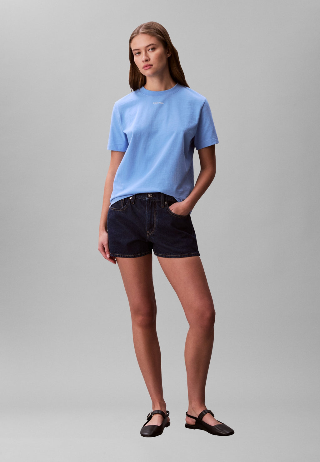 CLASSIC LOGO TEE - Basic T-shirt - blue descent